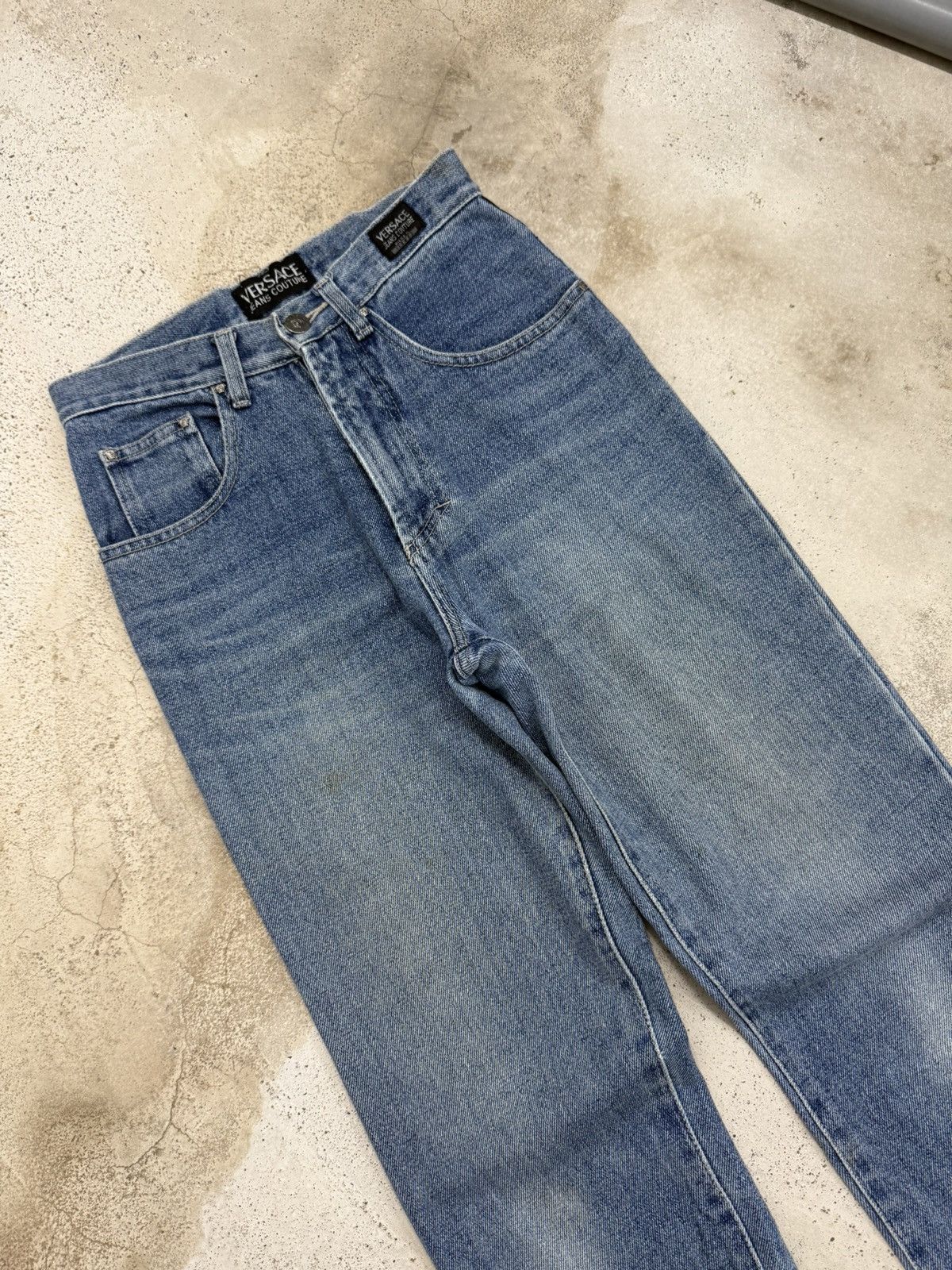 Versace Vintage Versace Jeans Couture Stonewash DistressDenim Pants Size 25" / US 0 / IT 36 - 3 Thumbnail