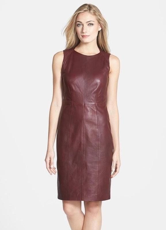 image of Hugo Boss Lambskin Dress, Women's (Size Large)
