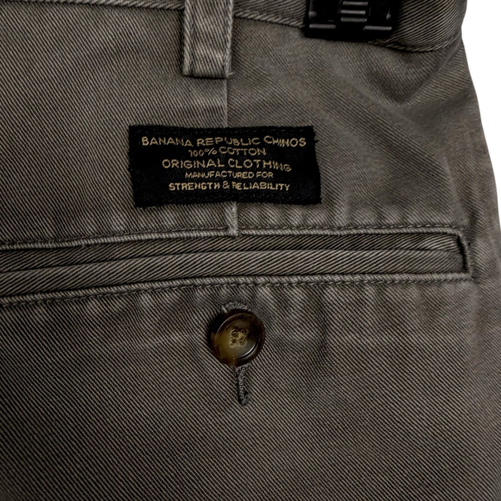 Banana Republic Vtg Banana Republic Men's 32R Faded Green 100% Cotton Khakis Size US 32 / EU 48 - 7 Thumbnail