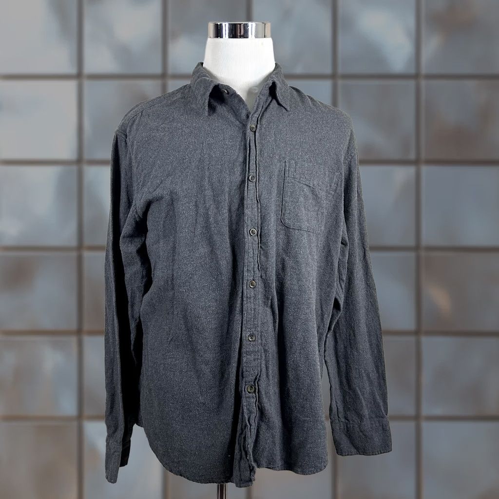 J.Crew J.CREW Shirt XL Classic Fit Flannel Gray 100% Cotton Casual Button Front Size US XL / EU 56 / 4 - 1 Thumbnail