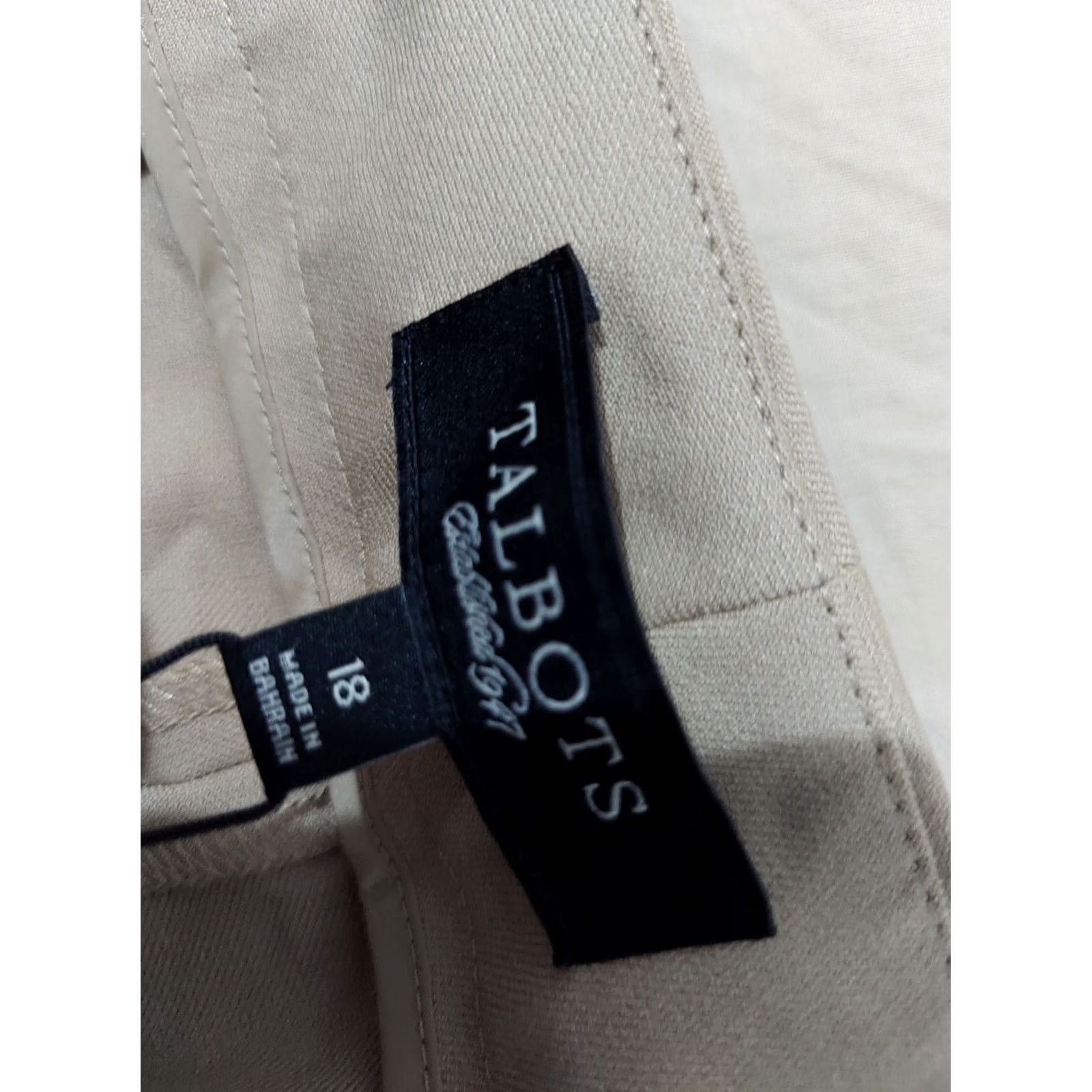 Talbots Talbots Dress Pants 18 Plus Beige Khaki Women's Pants Slacks Trouser Banded 18 Womens Size 40" / US 18 - 5 Thumbnail
