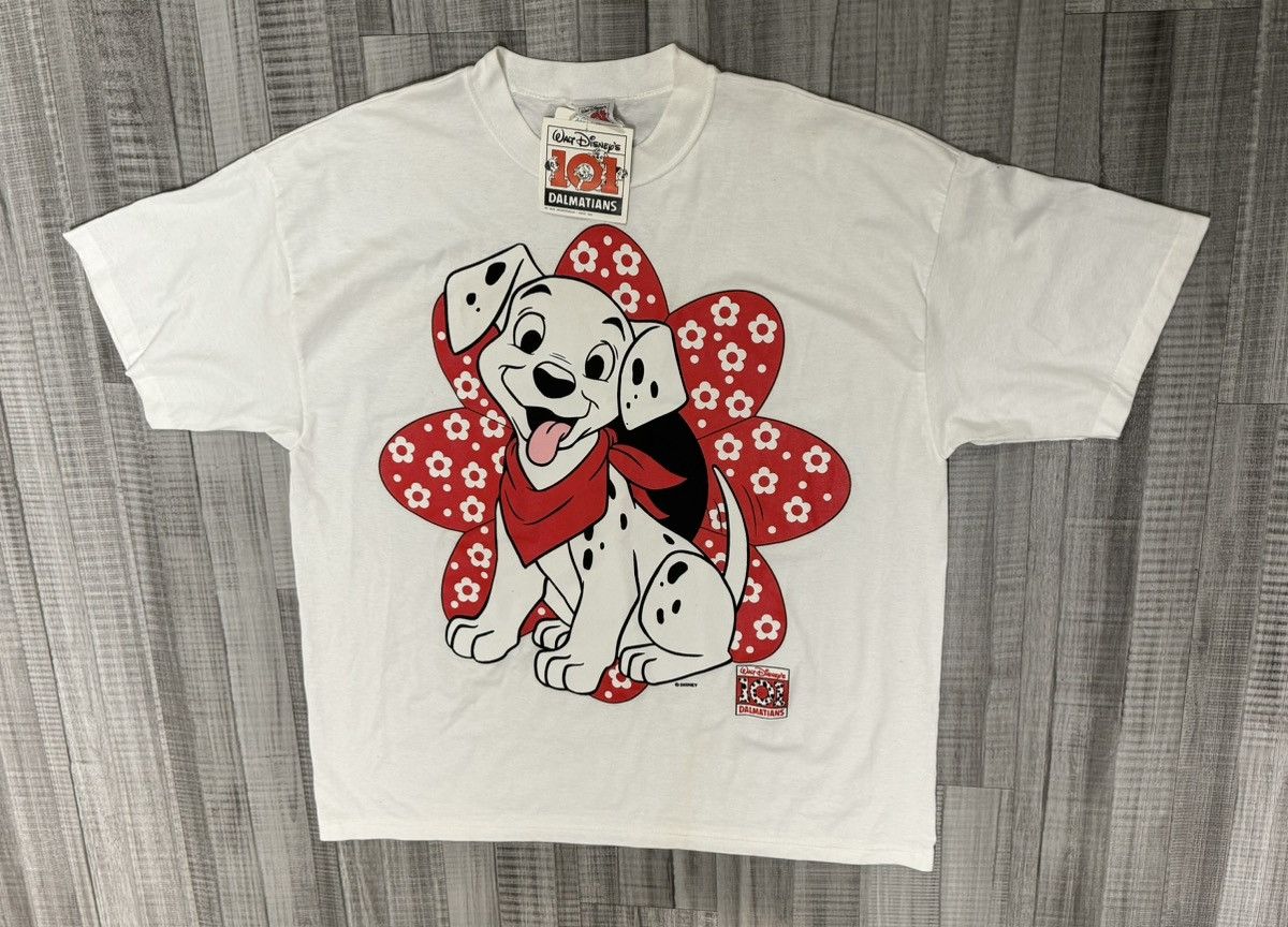 image of Disney x Vintage 101 Dalmatians Shirt in White, Men's (Size 2XL)