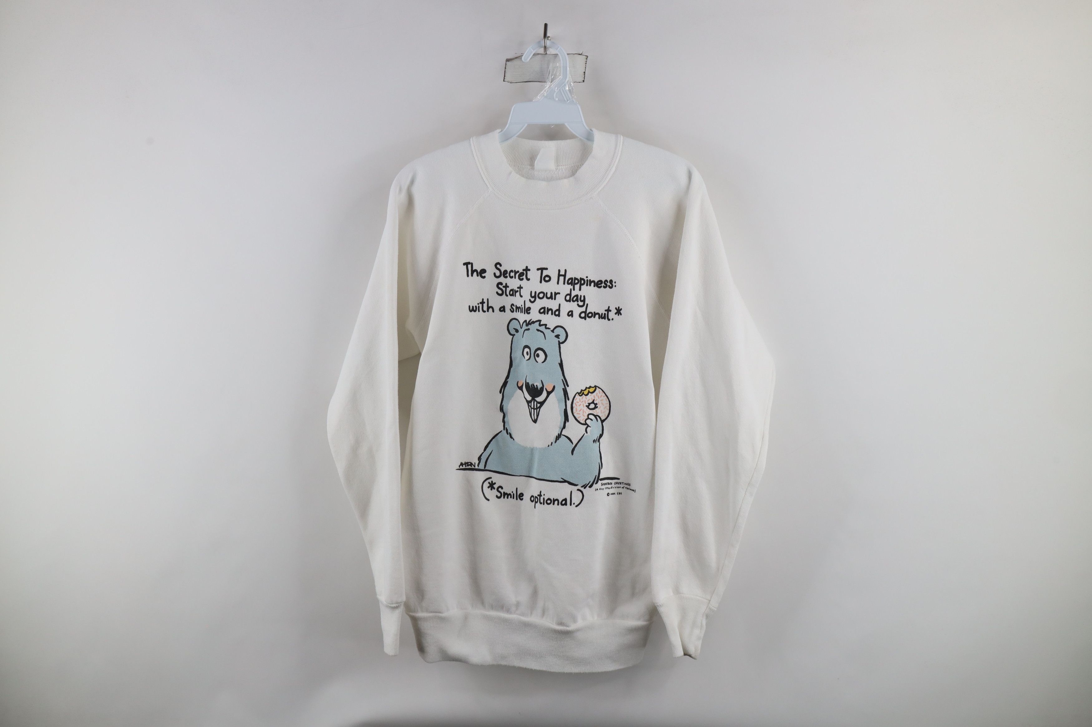 Vintage Vintage 90s Hallmark Shoebox Greetings Donut Sweatshirt Size L / US 10 / IT 46 - 1 Thumbnail