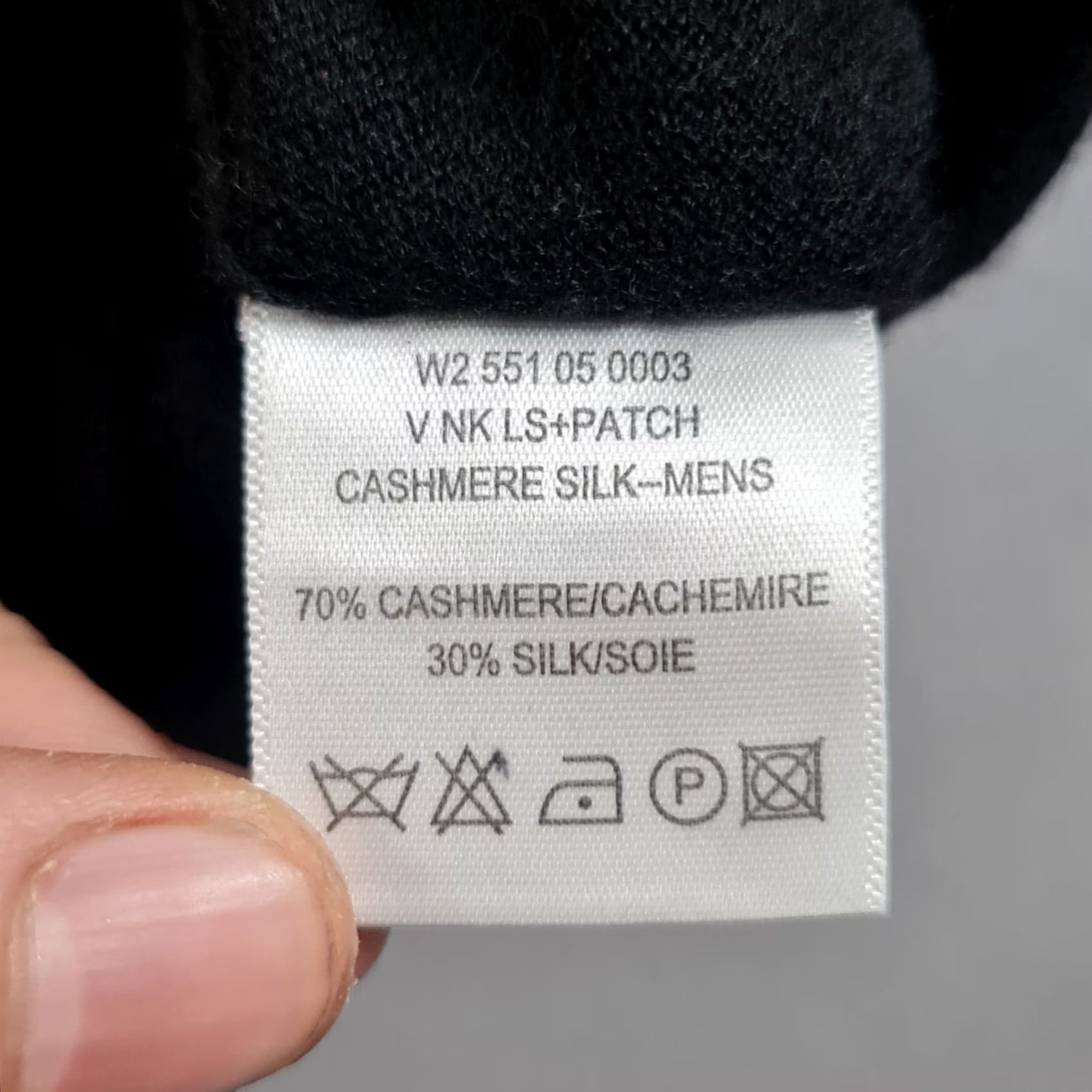 Joseph Joseph Jumper Black Large V-Neck Pullover Knit Cashmere Silk Mens Size US L / EU 52-54 / 3 - 8 Thumbnail