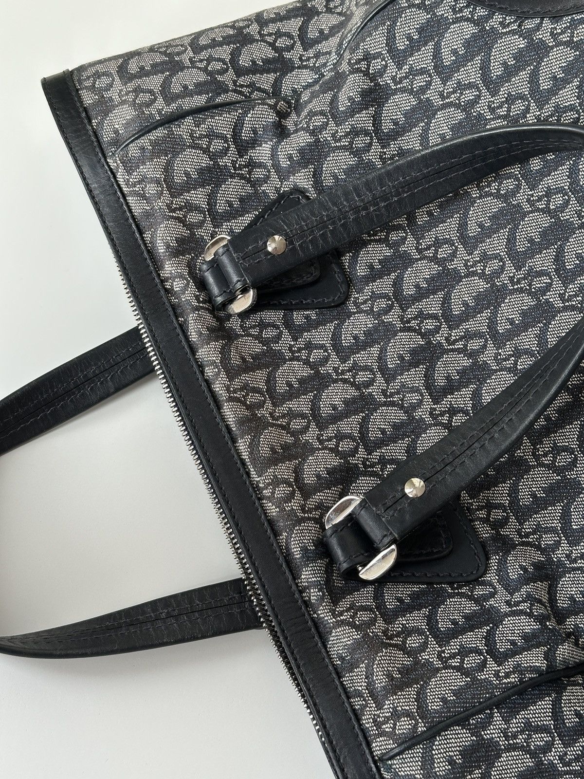 Christian Dior Monsieur DIOR Monogram Navy Diorissimo Canvas Medium Tote Bag Size ONE SIZE - 21 Thumbnail