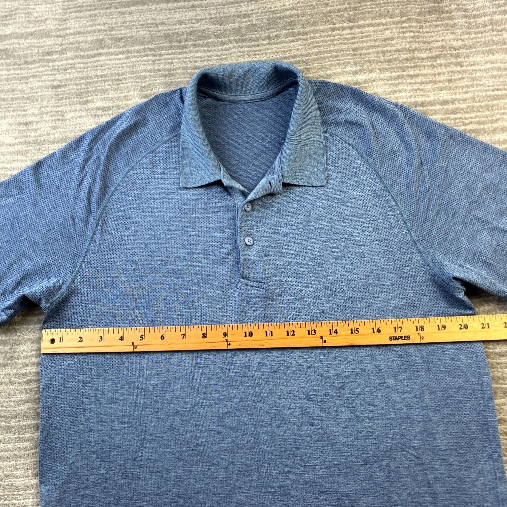 Lululemon Lululemon Polo Shirt Mens L Blue Metal Vent Tech Performance Top Shirt Size US L / EU 52-54 / 3 - 6 Thumbnail