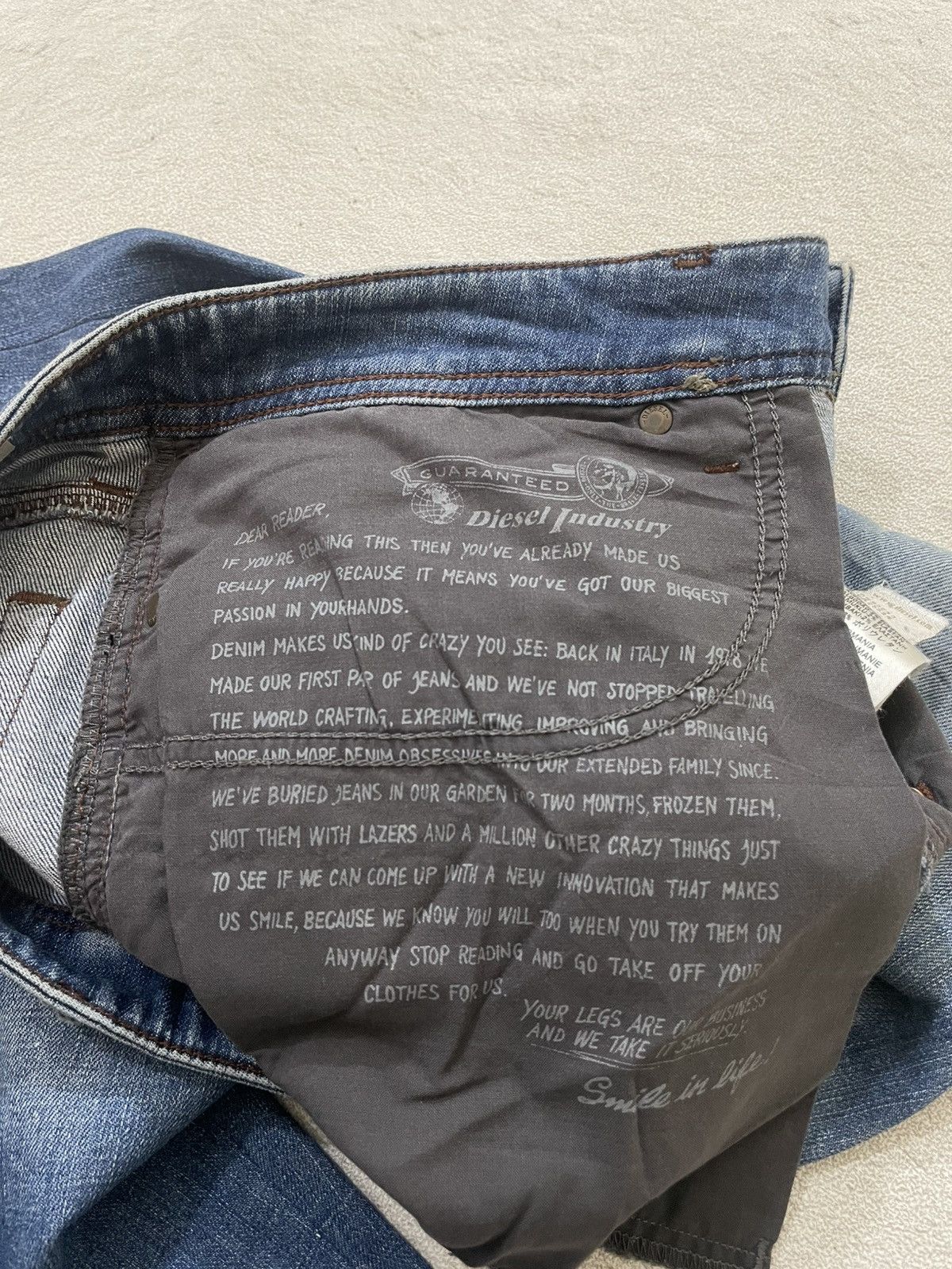 Diesel Diesel Industry Vintage Denim Button Fly Mudwash Jeans y2K Size US 35 - 6 Thumbnail