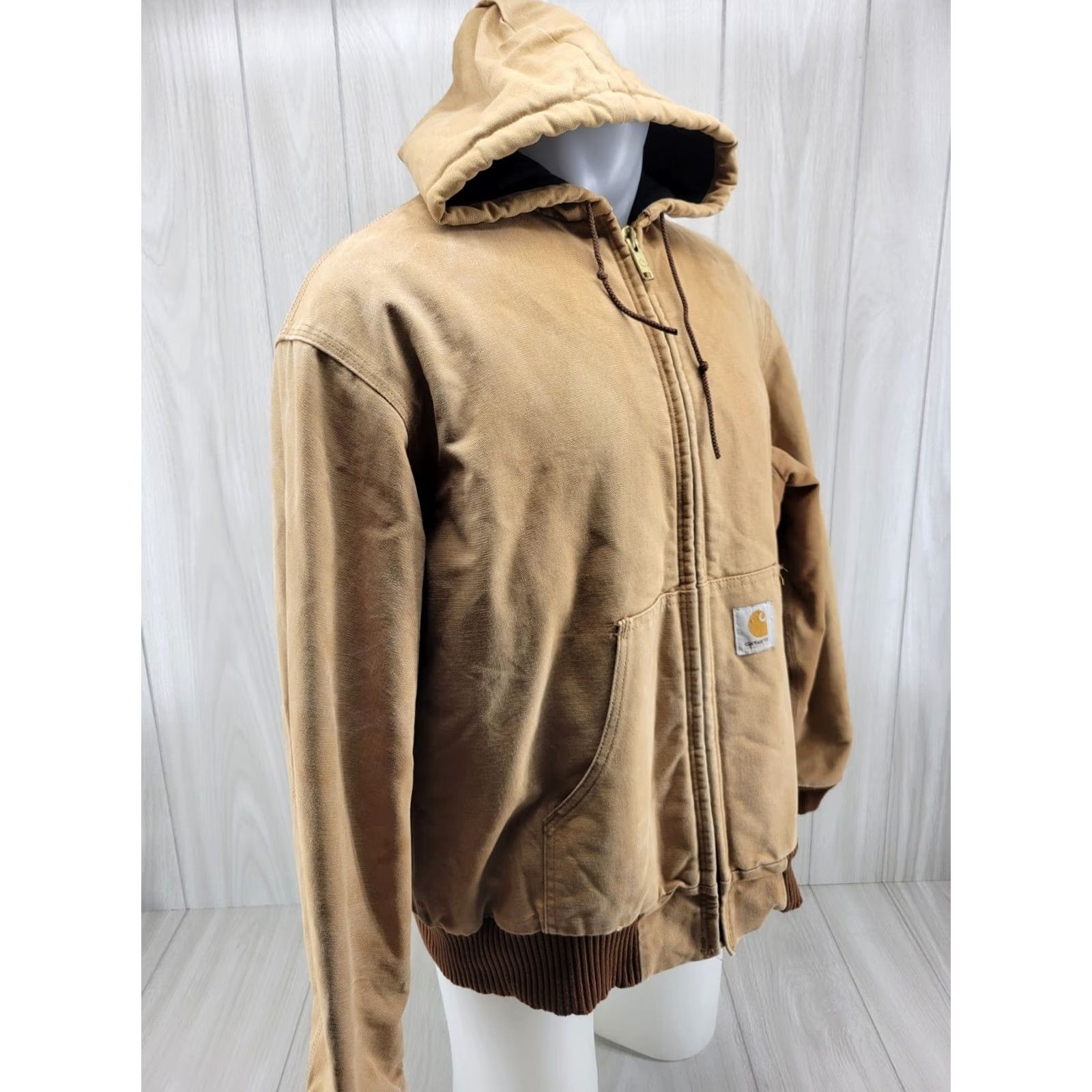 Carhartt VINTAGE Carhartt Jacket Mens 2XL Brown J04 Full Zip Hooded Workwear Bomber 90s Active Mens Size US XXL / EU 58 / 5 - 6 Thumbnail
