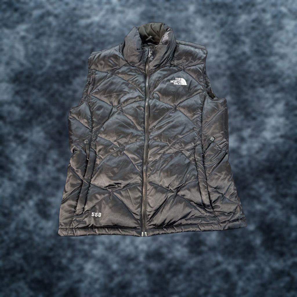 The North Face VINTAGE The North Face Vest Puffer Women L Black Down Full Zip Plaid Winter 550 Down Full Zip Womens Size L / US 10 / IT 46 - 1 Thumbnail