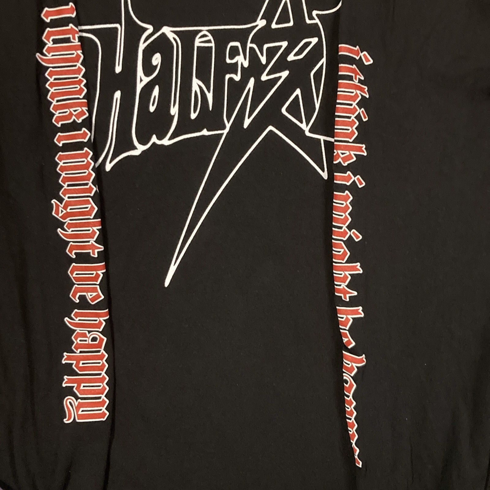 Half Evil Half Evil 333 Hateful “ I Think I Might Be Happy” LS Sz Med Size US M / EU 48-50 / 2 - 7 Thumbnail