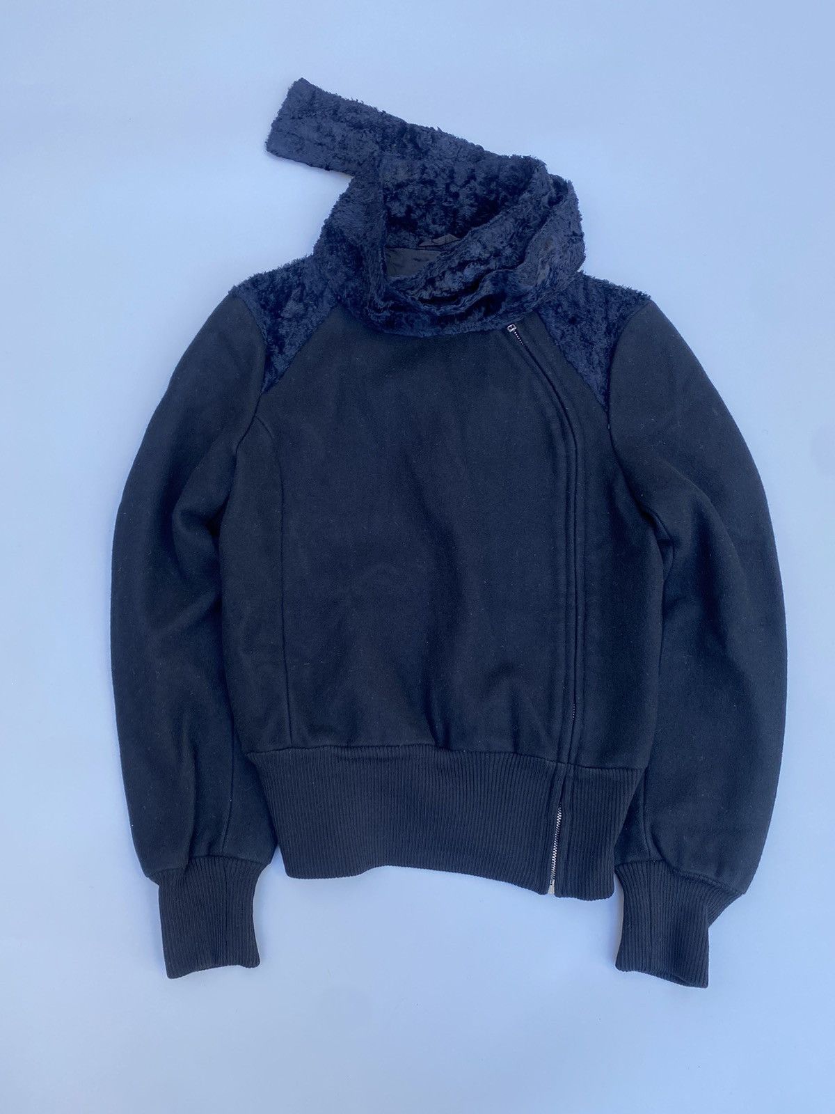 Costume National Fall 2000- Spiral Zip Wool/Nylon Blend Jacket Size S / US 4 / IT 40 - 4 Thumbnail