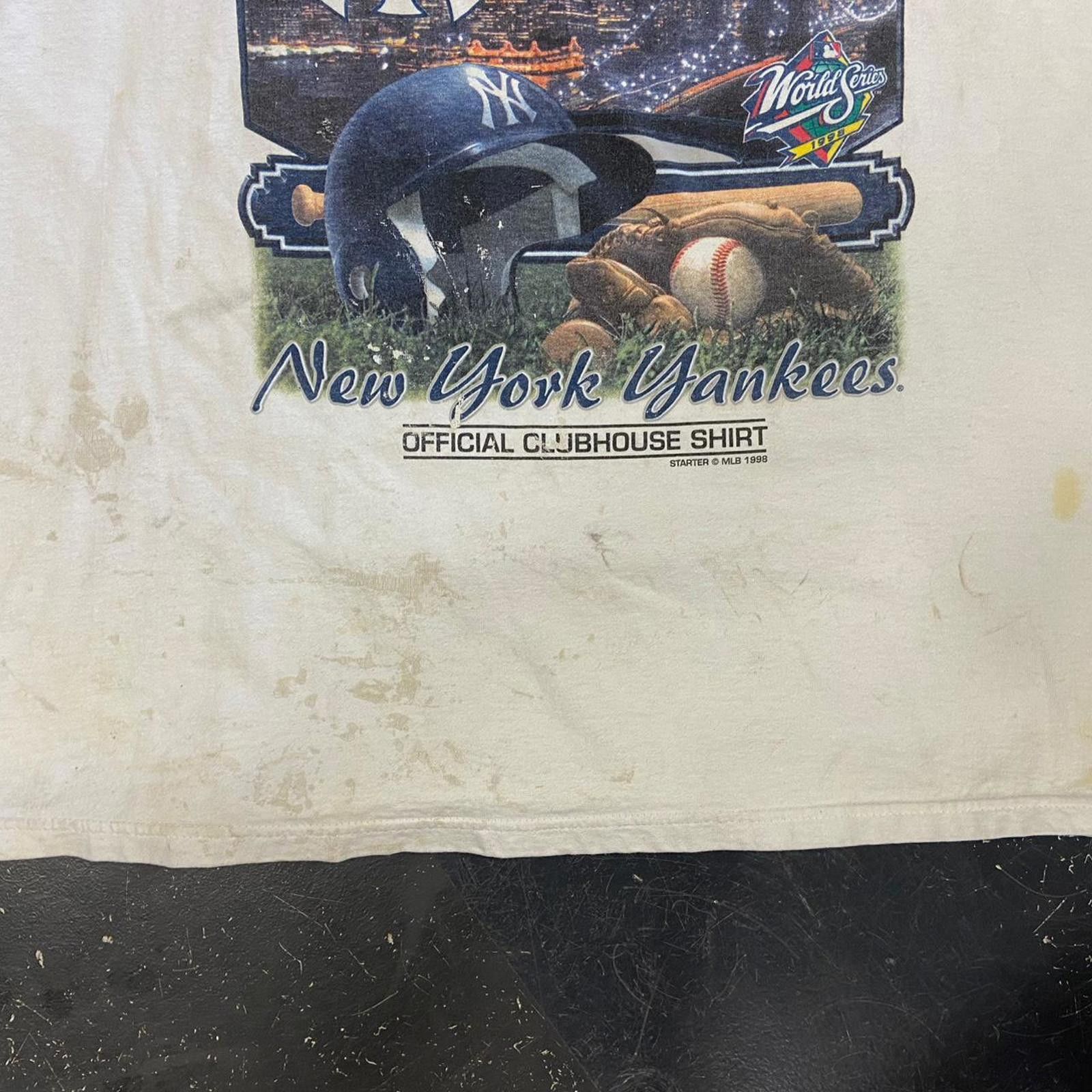 Starter Vintage 1998 Starter New York Yankees Championship Tee Size US XL / EU 56 / 4 - 6 Thumbnail