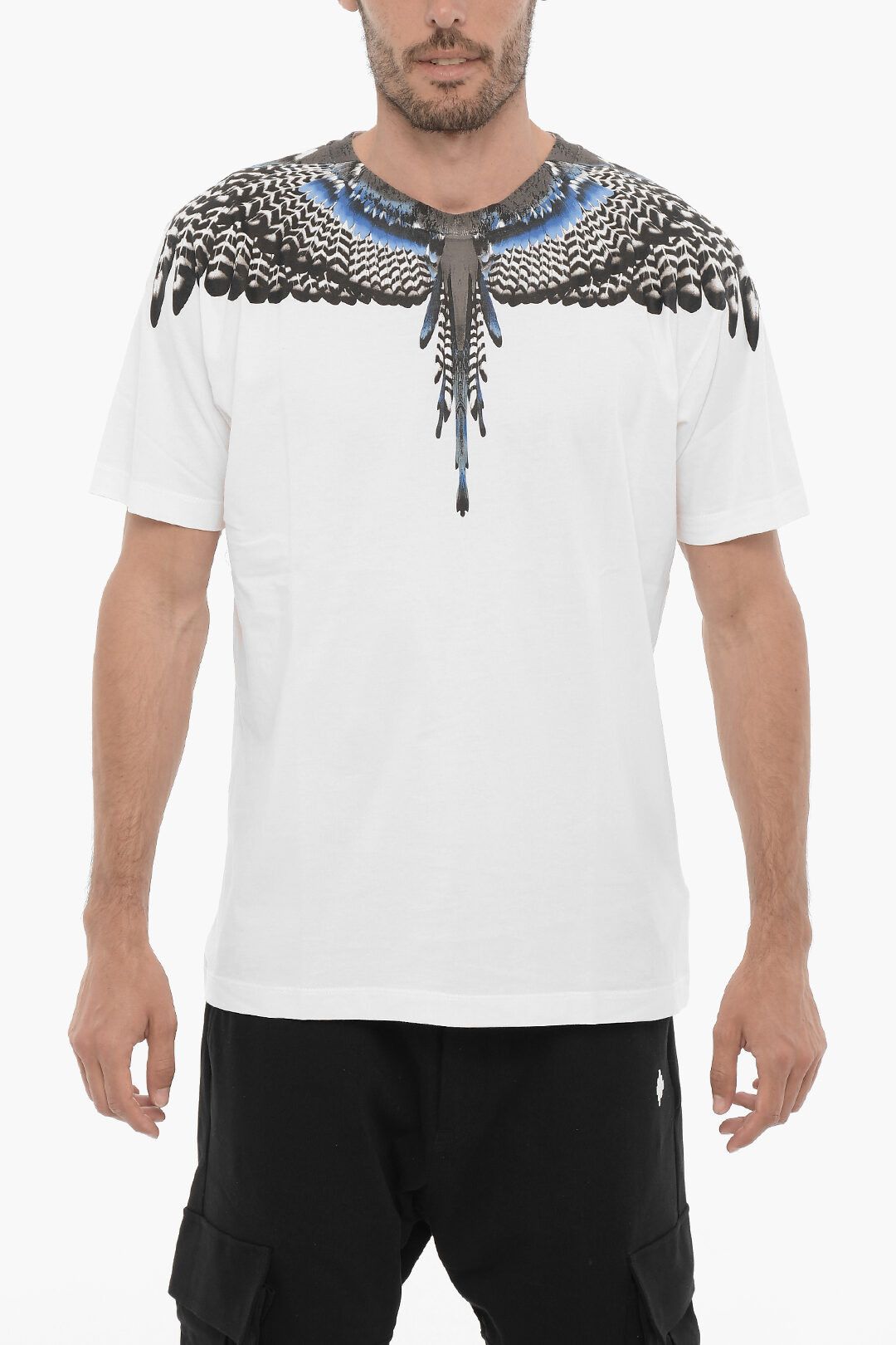 Marcelo Burlon og1mm0824 Crewneck Grizzly Wings T-Shirt in White Size US XXL / EU 58 / 5 - 1 Thumbnail