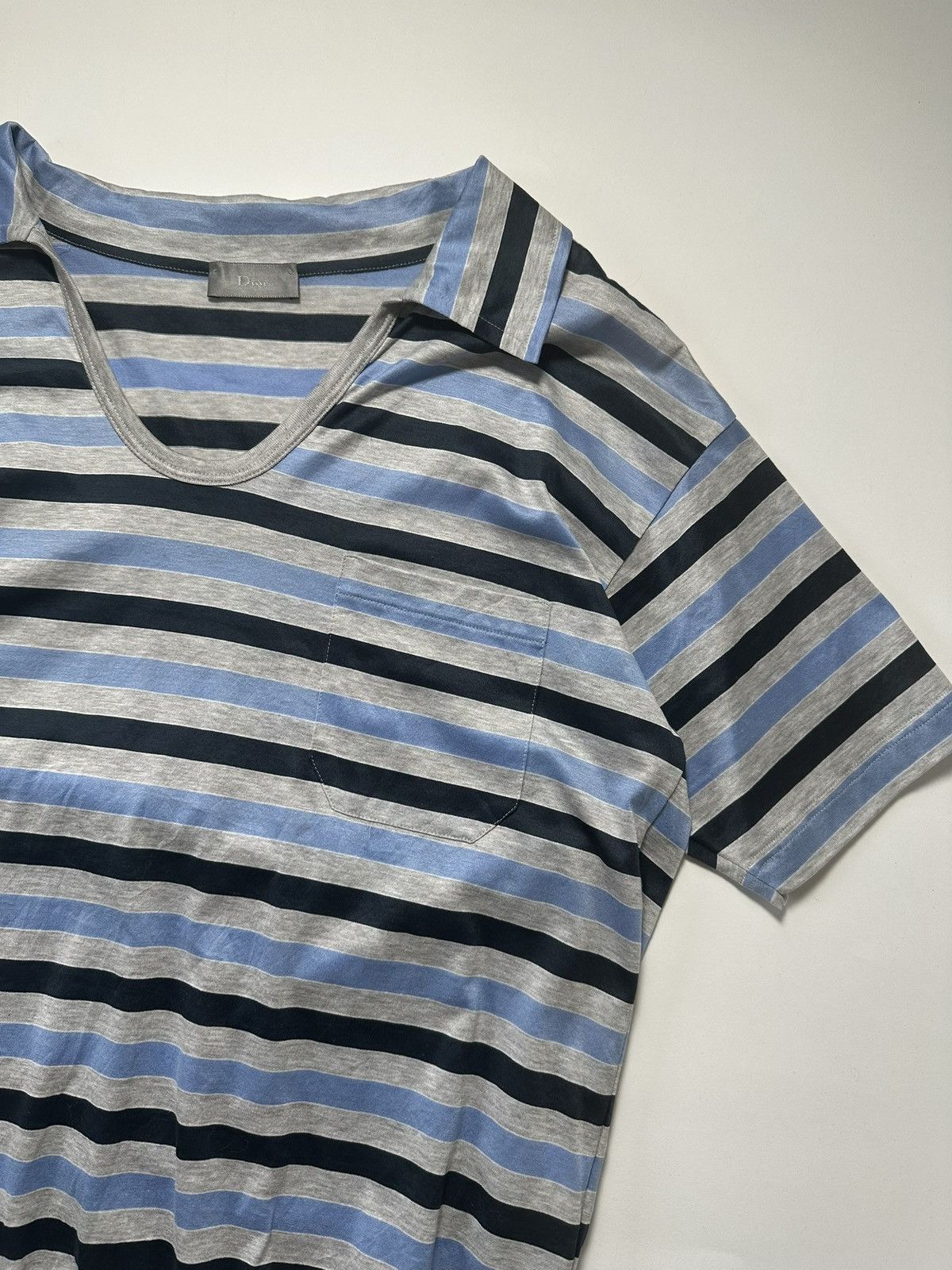 dior homme SS05 シャイニーストライプ　半袖ドレスシャツ　38 dior homme SS05 シャイニー ストライプ 半袖ドレスシャツ 38