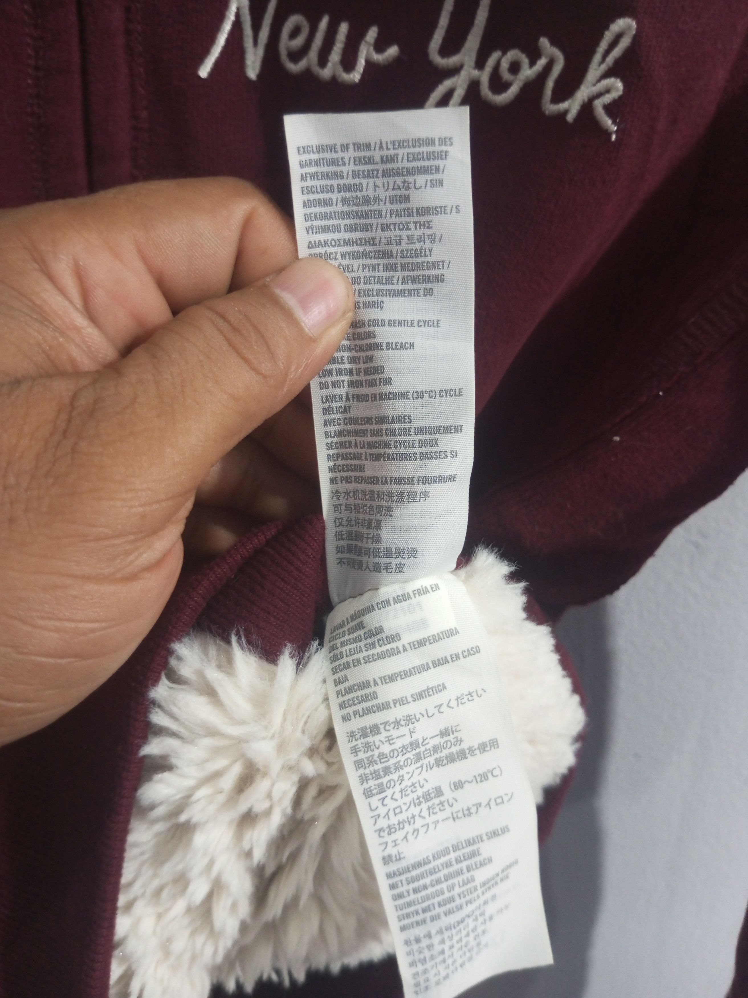 Abercrombie & Fitch Vintage abercrombie maroon fur hoodie Size US S / EU 44-46 / 1 - 12 Thumbnail