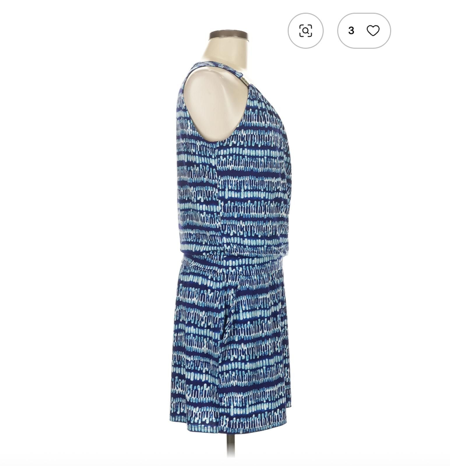 Other White House Black Market Blue Sleeveless Romper Size Medium Size 32" / US 10 / IT 46 - 3 Thumbnail
