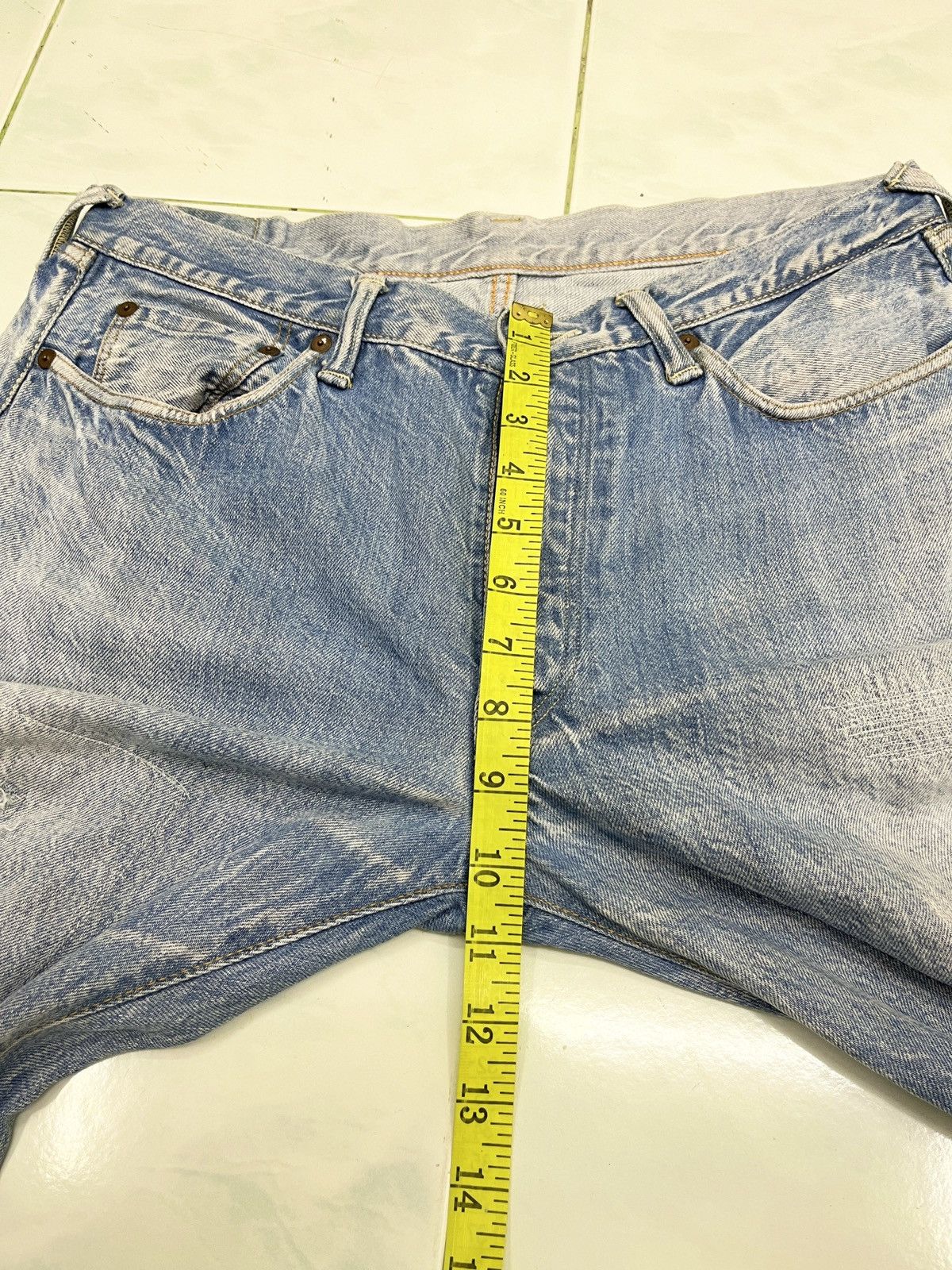 45rpm 🔥🔥🔥ARCHIVE 45RPM SELVEDGE DISTRESSED DENIM Size US 32 / EU 48 - 23 Thumbnail