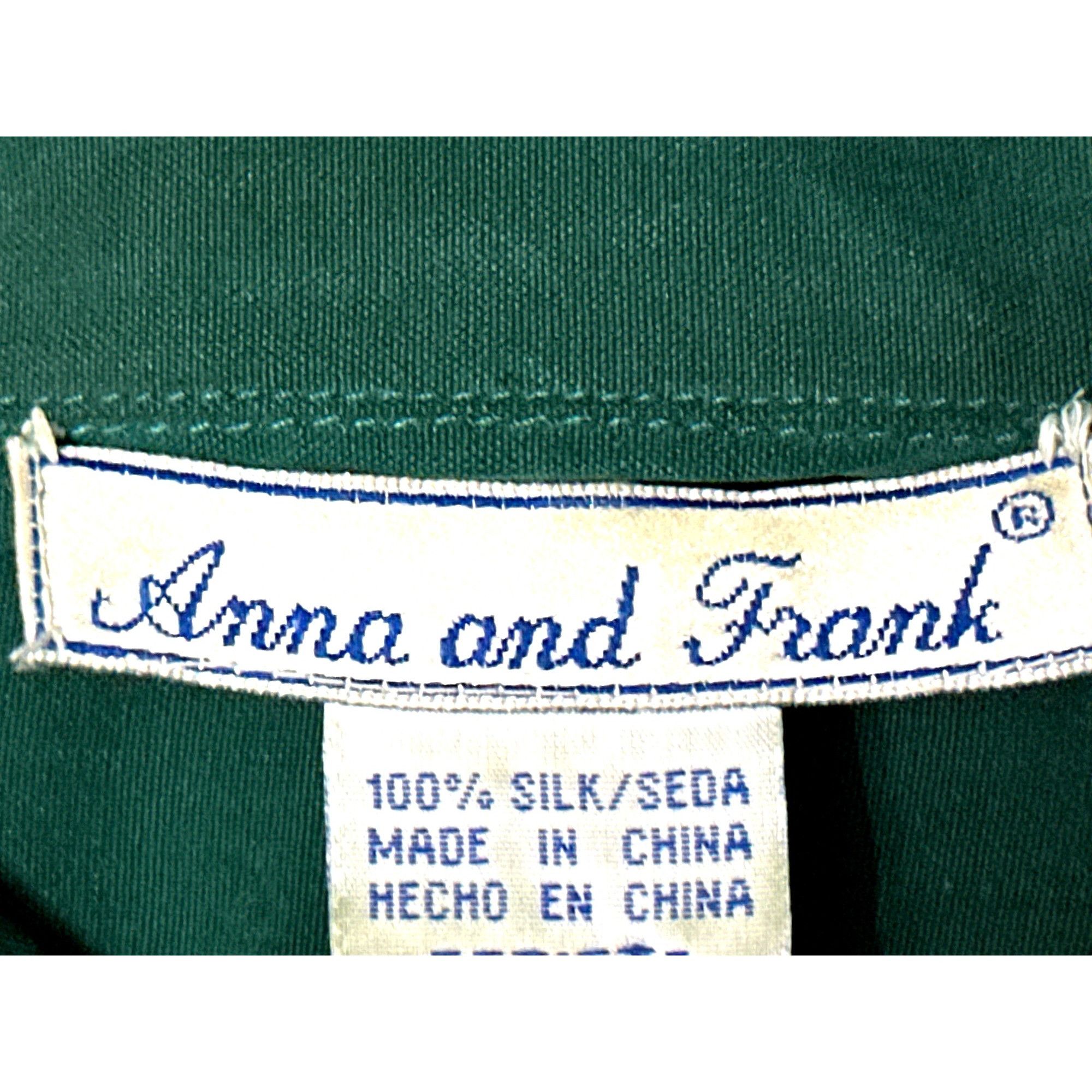 Other Anna And Frank Size S Vintage Green Silk Shirt Pocket Front Size S / US 4 / IT 40 - 9 Thumbnail