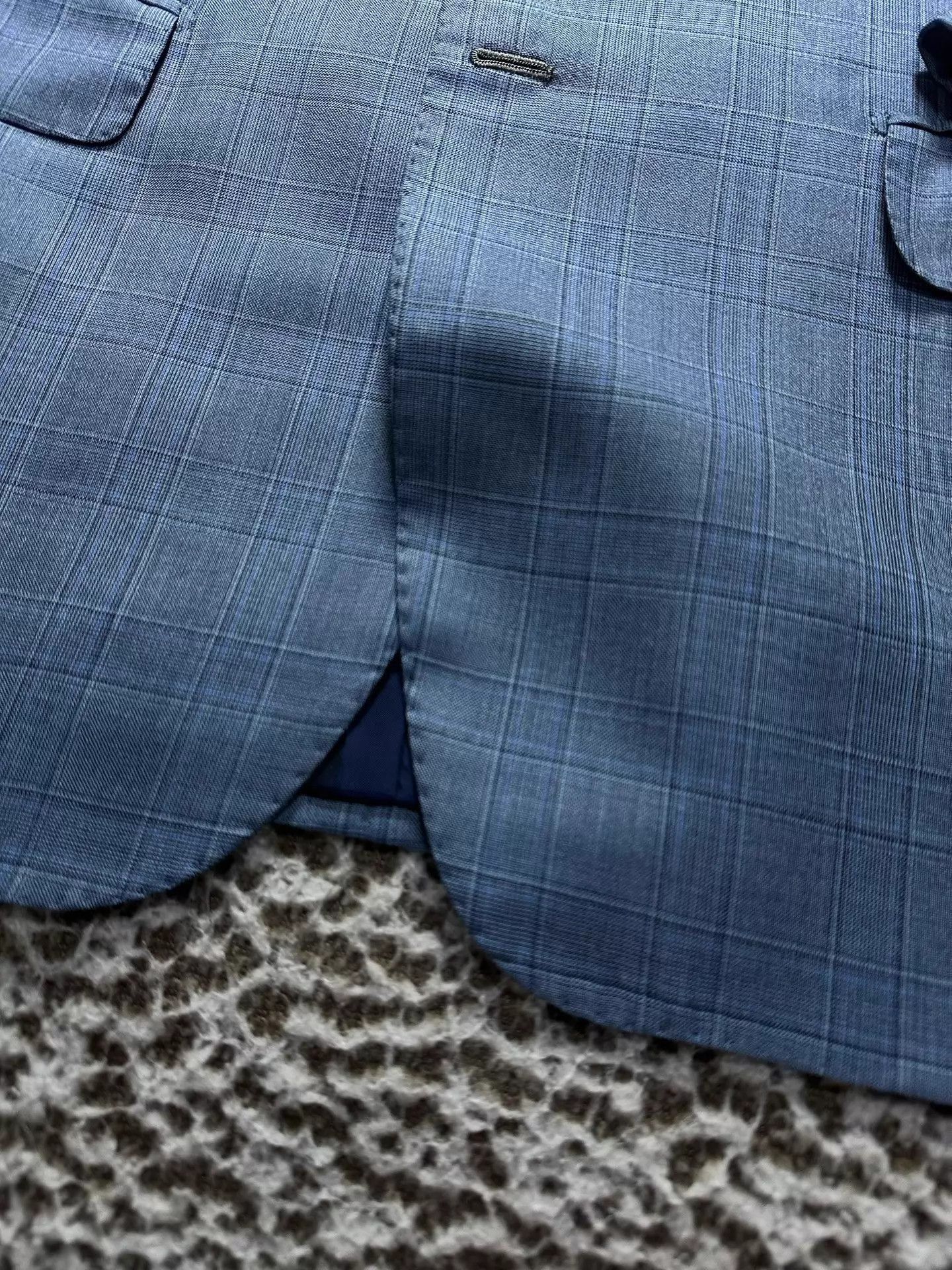 Kiton Blue Checkered Lightweight Blazer Size US M / EU 48-50 / 2 - 4 Thumbnail