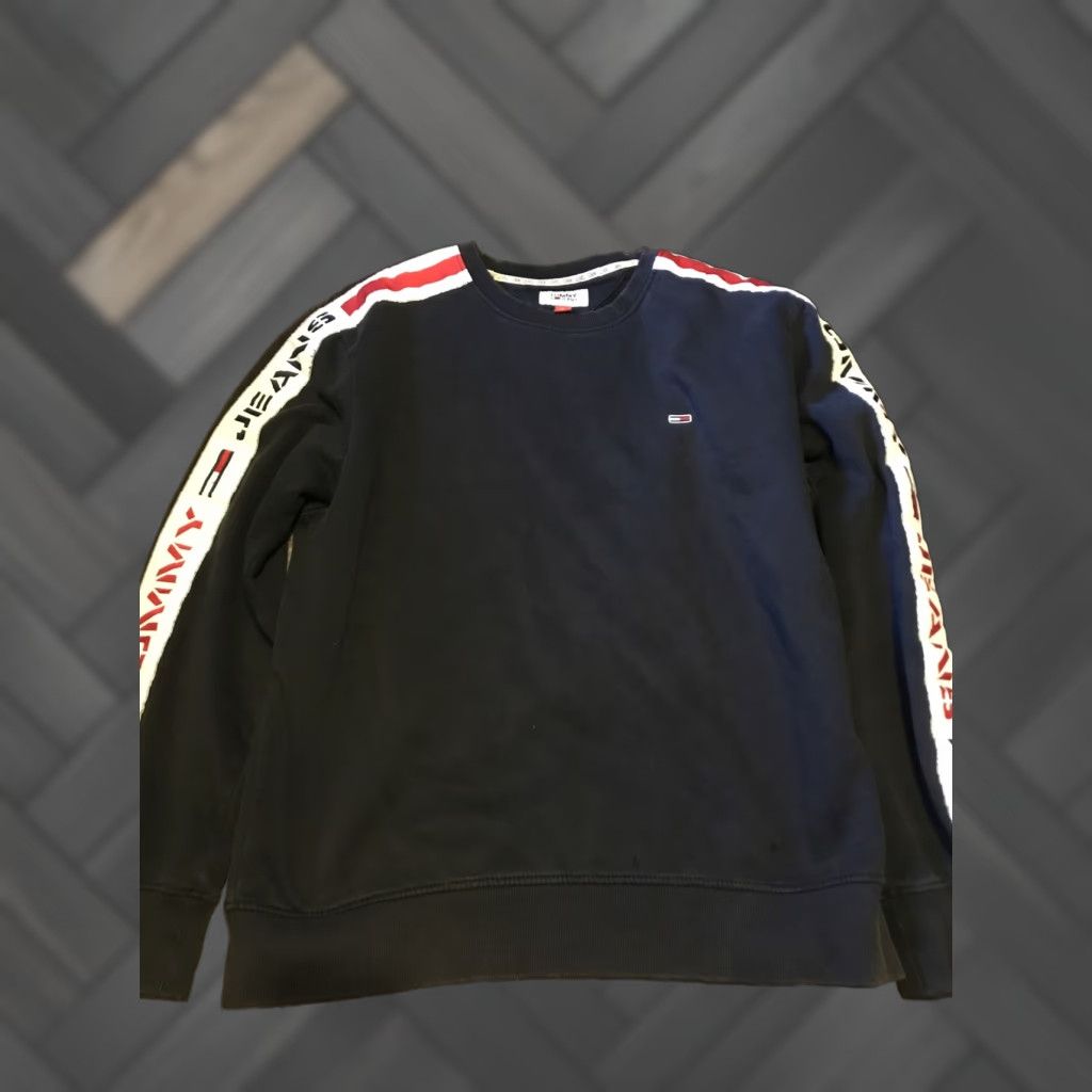 Tommy Hilfiger Tommy Hilfiger Sweatshirt Mens Navy Crewneck XL Embroidered Logo Flag Size US XL / EU 56 / 4 - 1 Thumbnail