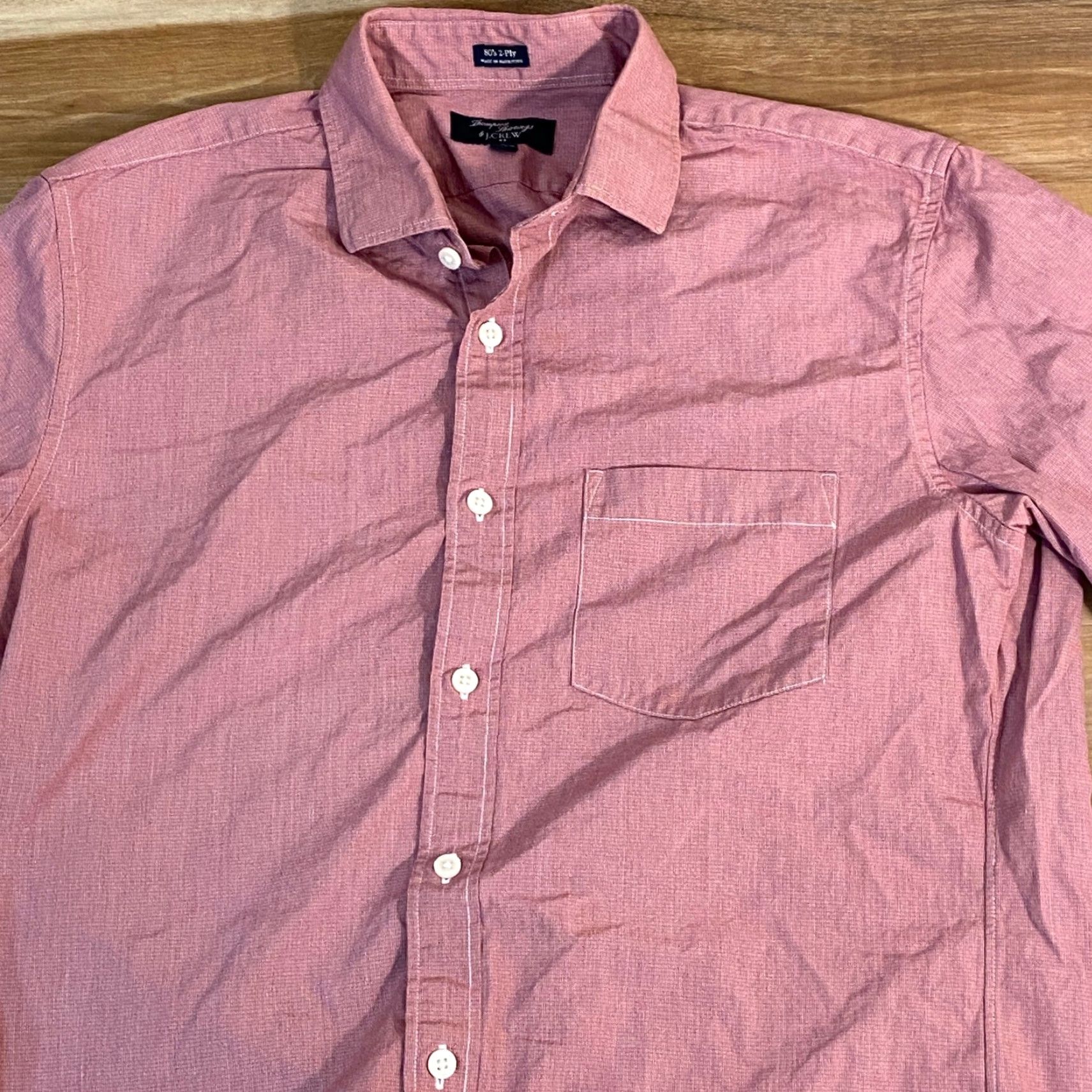J.Crew J Crew Thompson Shirt Mens Medium 15.5 Red Cotton Twill Button Up 80s 2 Ply Size US M / EU 48-50 / 2 - 3 Thumbnail