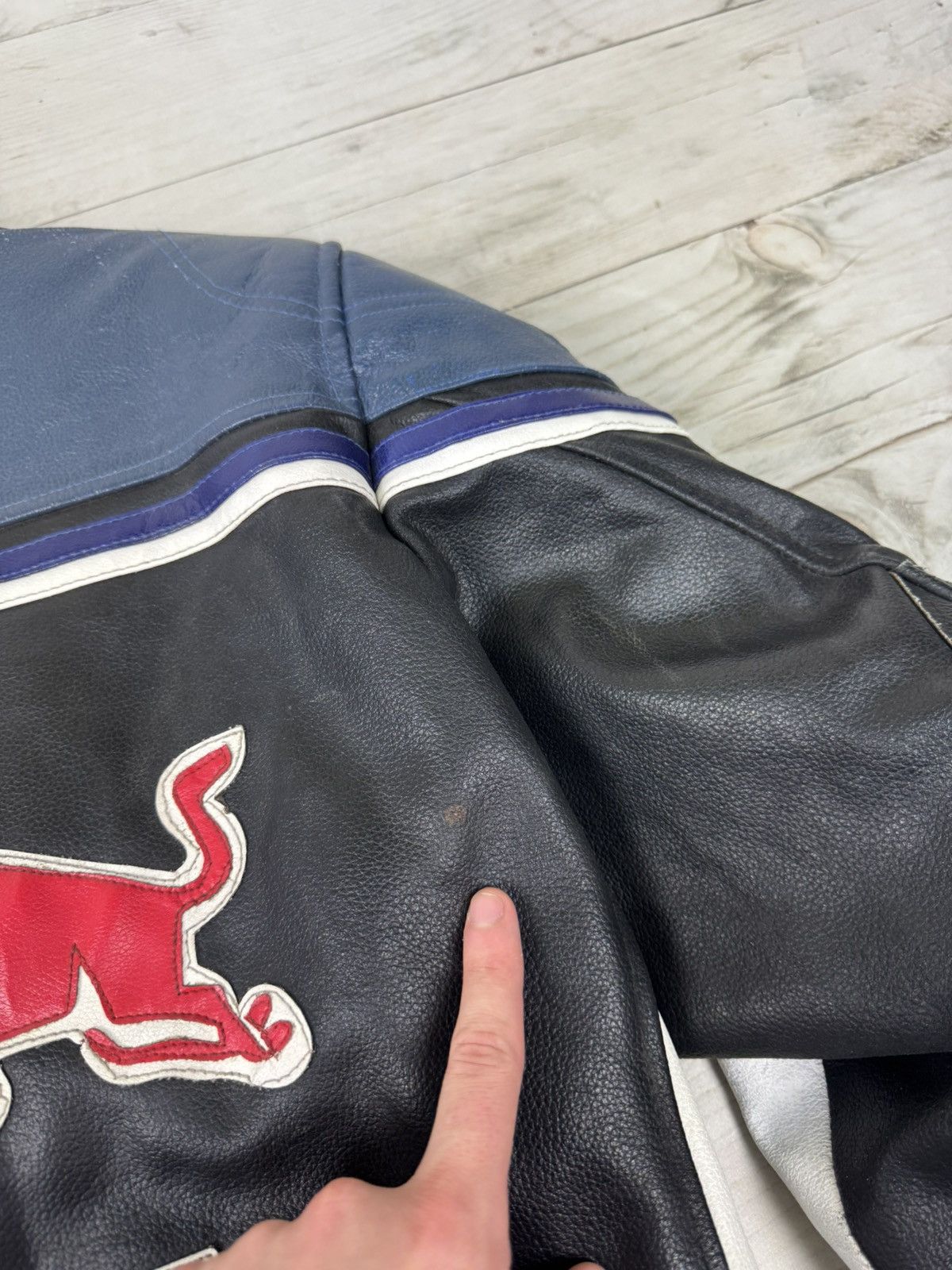 Red Bull Vintage Red Bull Leather Racing Moto Jacket 90s USA Size US XXL / EU 58 / 5 - 17 Thumbnail