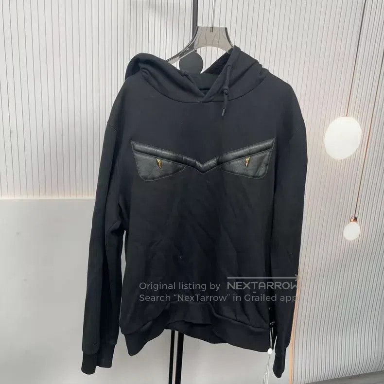 Fendi Fendi Black Monster Fleece-Lined Hoodie Size US L / EU 52-54 / 3 - 1 Thumbnail