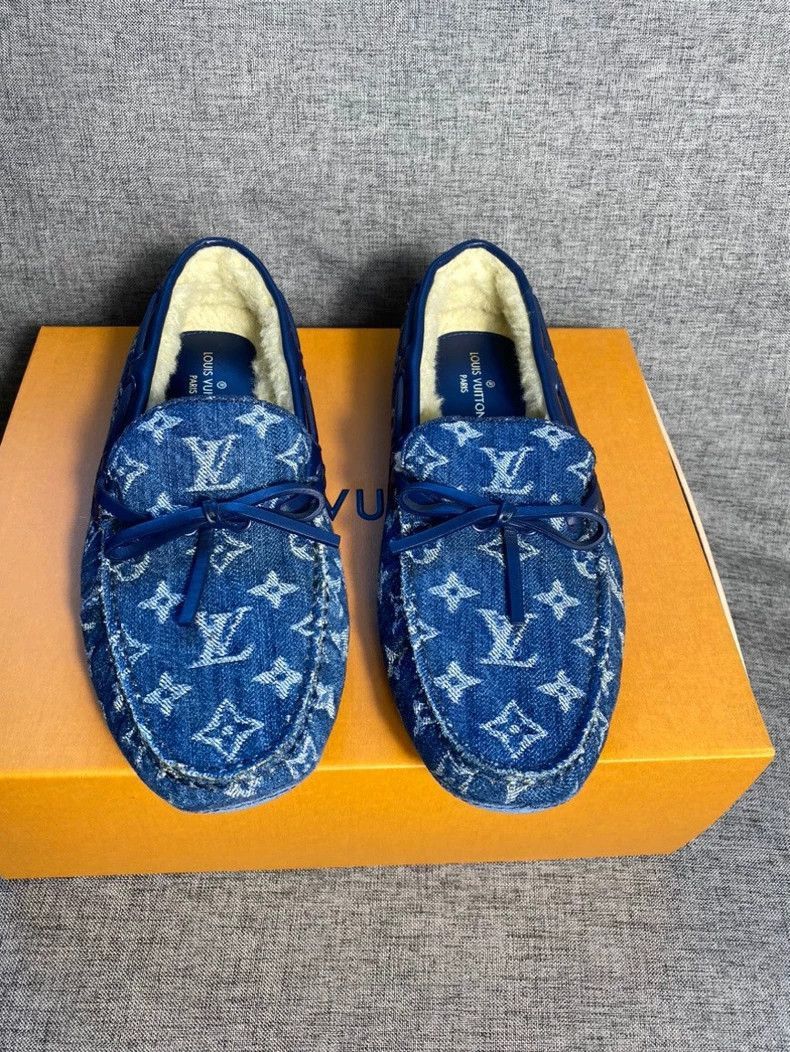 Louis Vuitton Louis Vuitton Blue Fashion Loafers for Men -2505 Size US 8 / EU 41 - 5 Thumbnail