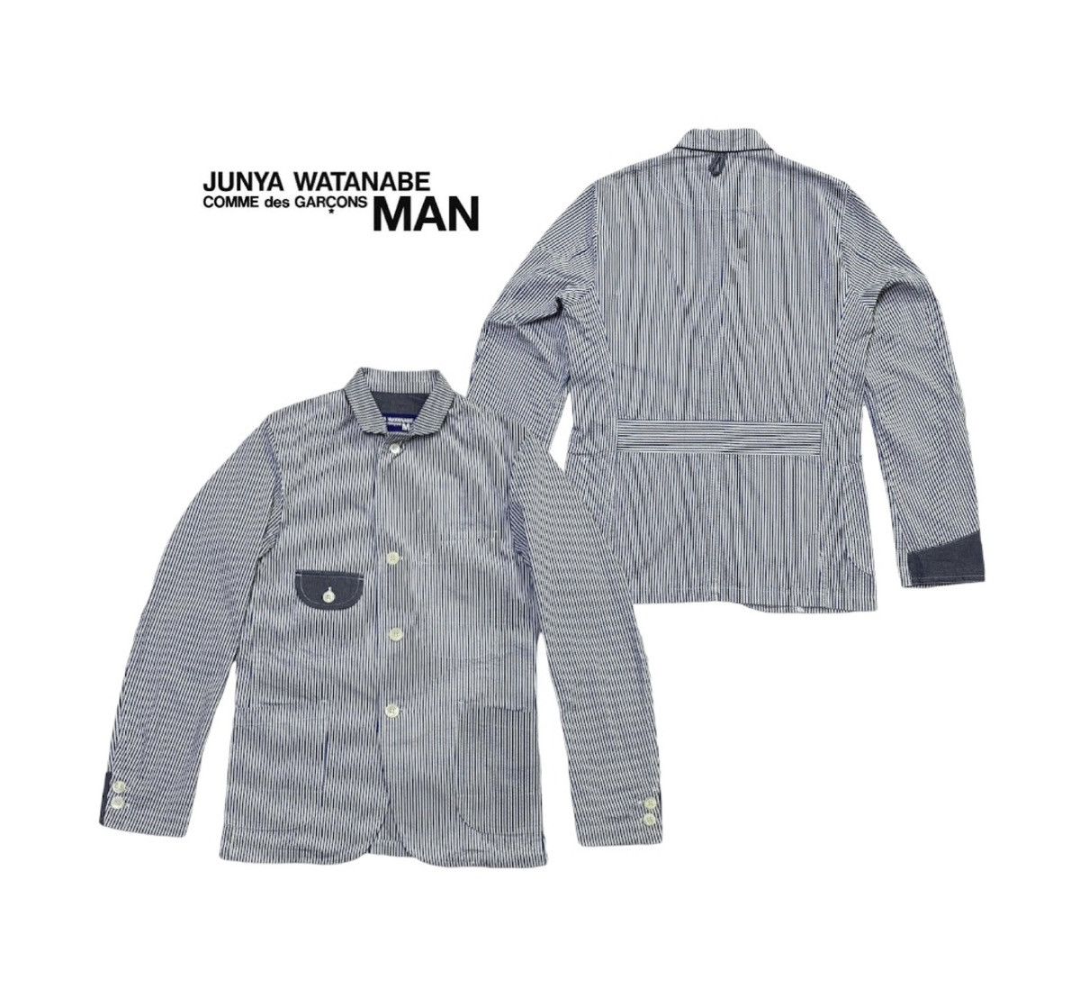 Comme des Garcons AD2012 Junya Watanabe Comme Des Garçons Stripes Blazer/Coat Size US S / EU 44-46 / 1 - 1 Thumbnail