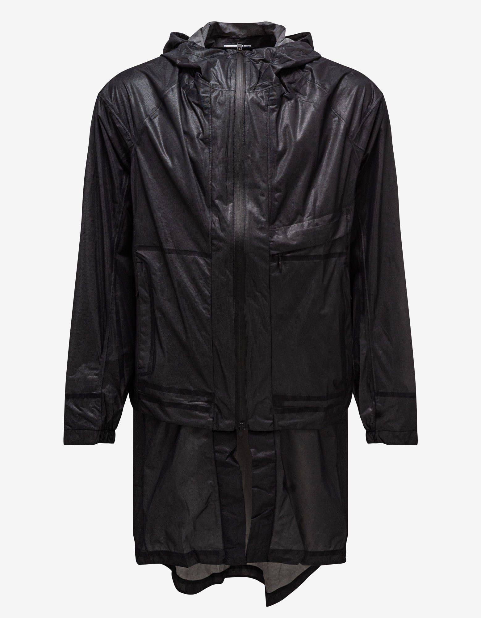 image of Y 3 Black Classic Sheer Nylon Parka, Men's (Size Medium)