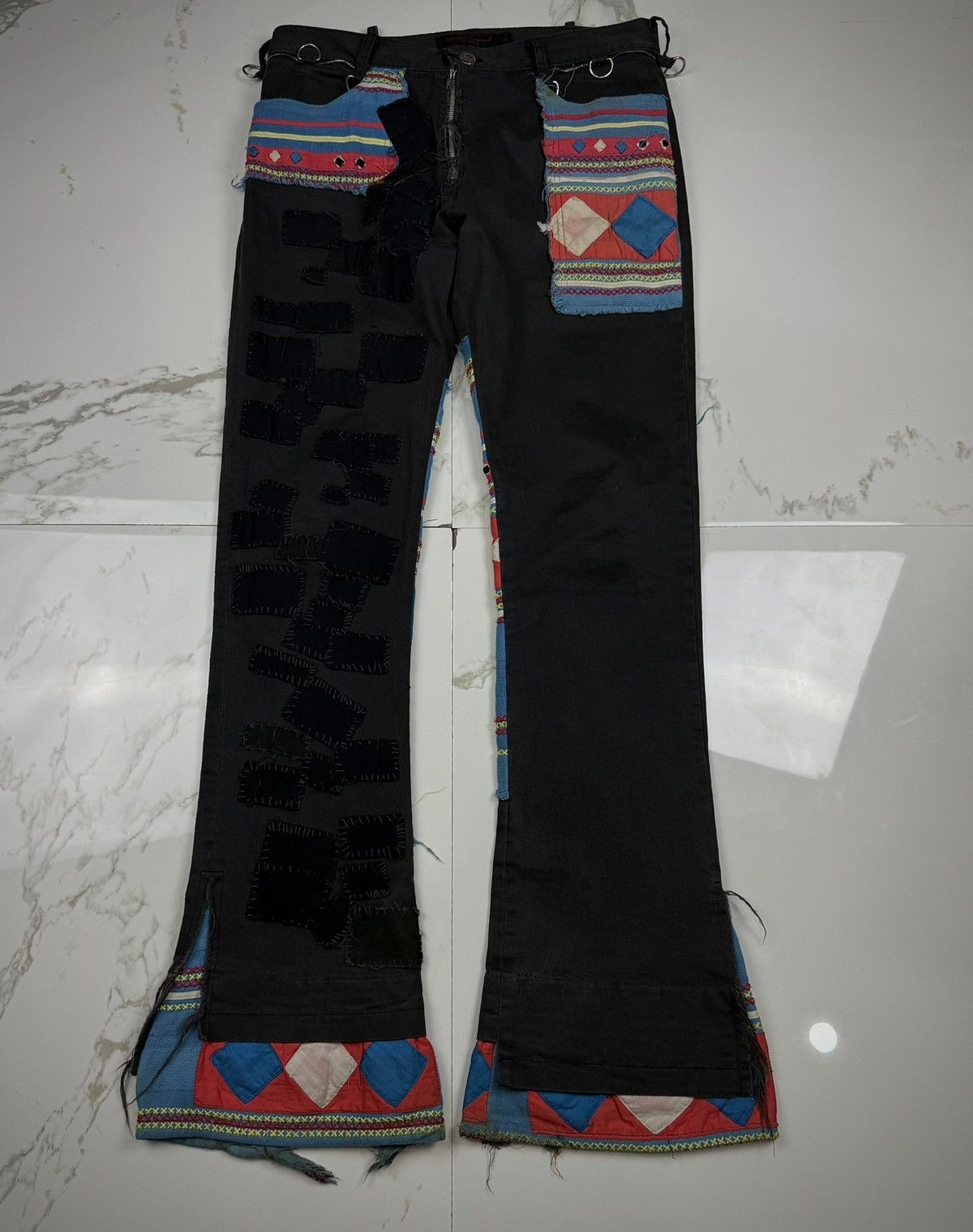 Undercover Undercover SS03 Ethnic Patchwork Scab Pants Size US 30 / EU 46 - 1 Thumbnail