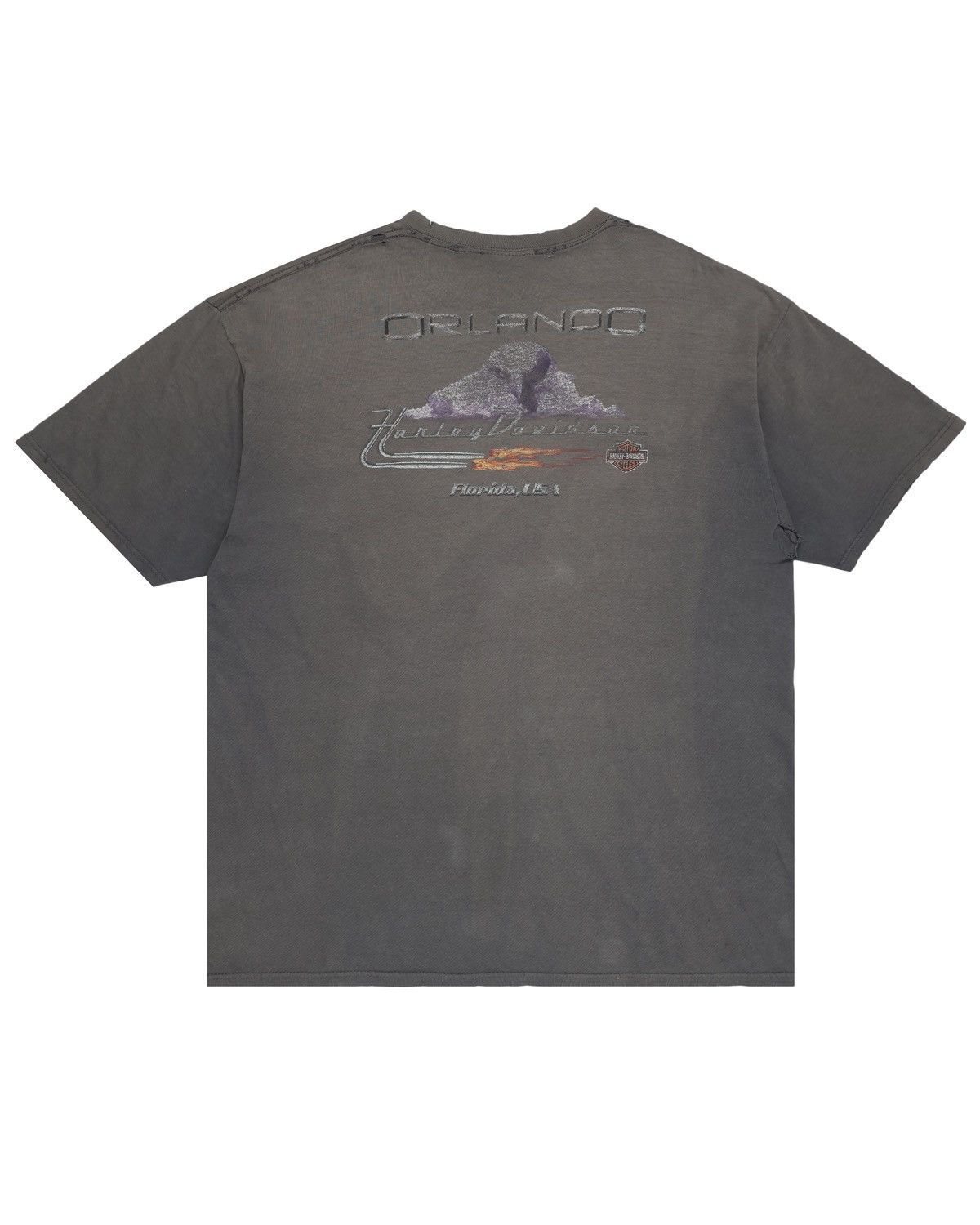 Vintage Harley-Davidson Orlando Distressed Faded Tee Size US XL / EU 56 / 4 - 2 Thumbnail