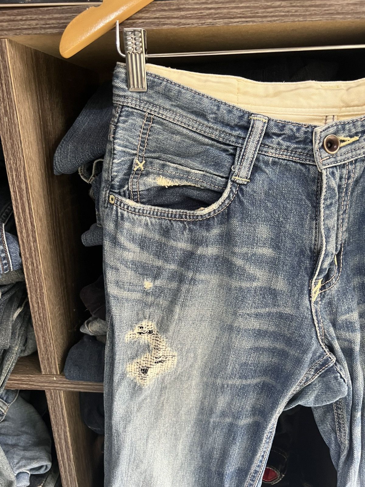 Japanese Brand 🔥Brappers Union Made Distressed Denim Size US 30 / EU 46 - 7 Thumbnail