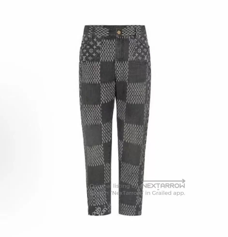 Louis Vuitton LV Black White Checkered Jeans. Size US 34 / EU 50 - 3 Thumbnail