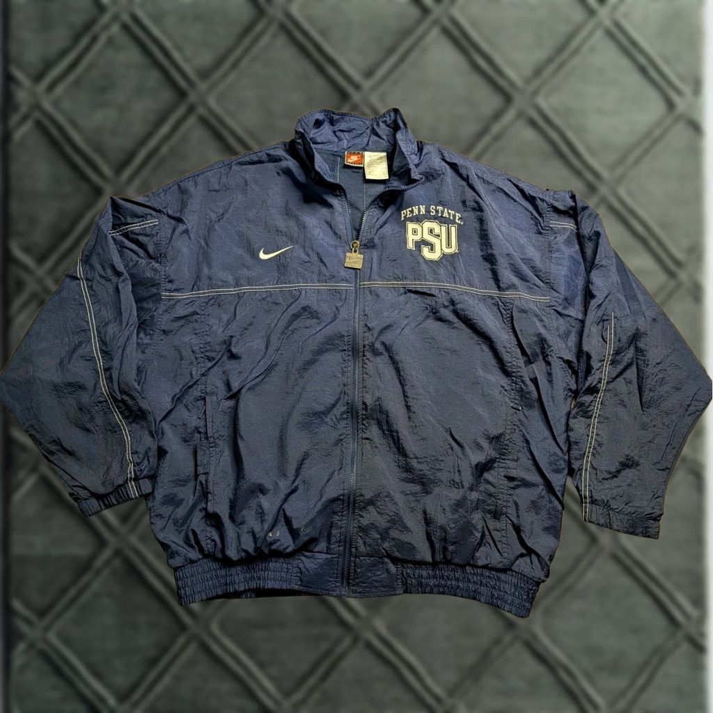 Nike VINTAGE Nike Penn State Nittany Lions Jacket Full Zip XXXL Blue Sports Mens Size US XXL / EU 58 / 5 - 1 Thumbnail