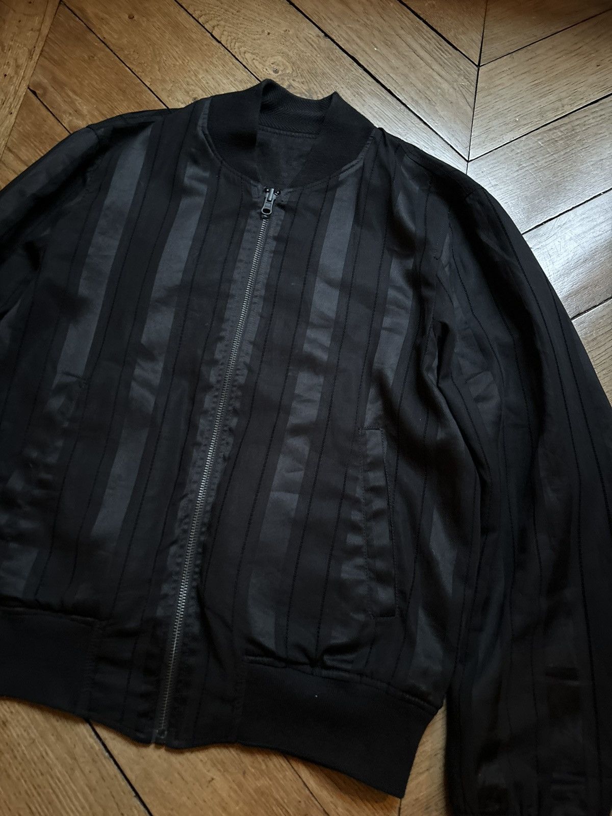 Ann Demeulemeester Ann Demeulemeester Reversible Linen Striped Bomber Jacket Size US S / EU 44-46 / 1 - 4 Thumbnail