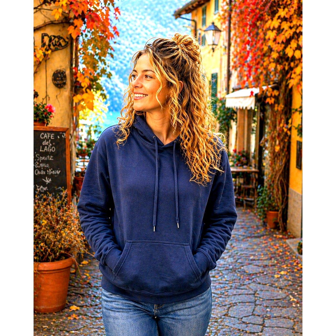 Other Unisex All in Motion Drawstring Kangaroo Pouch Hoodie Blue L Size L / US 10 / IT 46 - 1 Thumbnail
