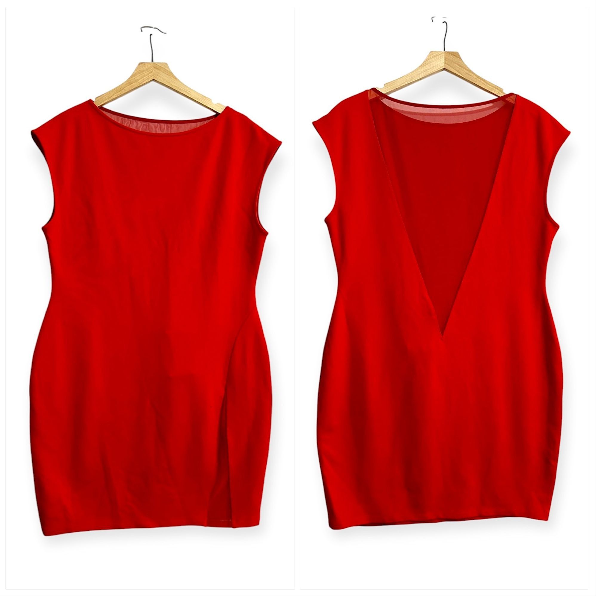 Other Victor Glemaud Cap Sleeve Bodycon Mini Dress, Red, Size XL, Size XL / US 12-14 / IT 48-50 - 15 Thumbnail