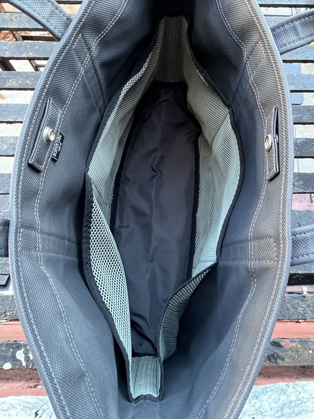 Porter Faded Coated Canvas Functional Boyfriend Tote Bag Size ONE SIZE - 5 Thumbnail