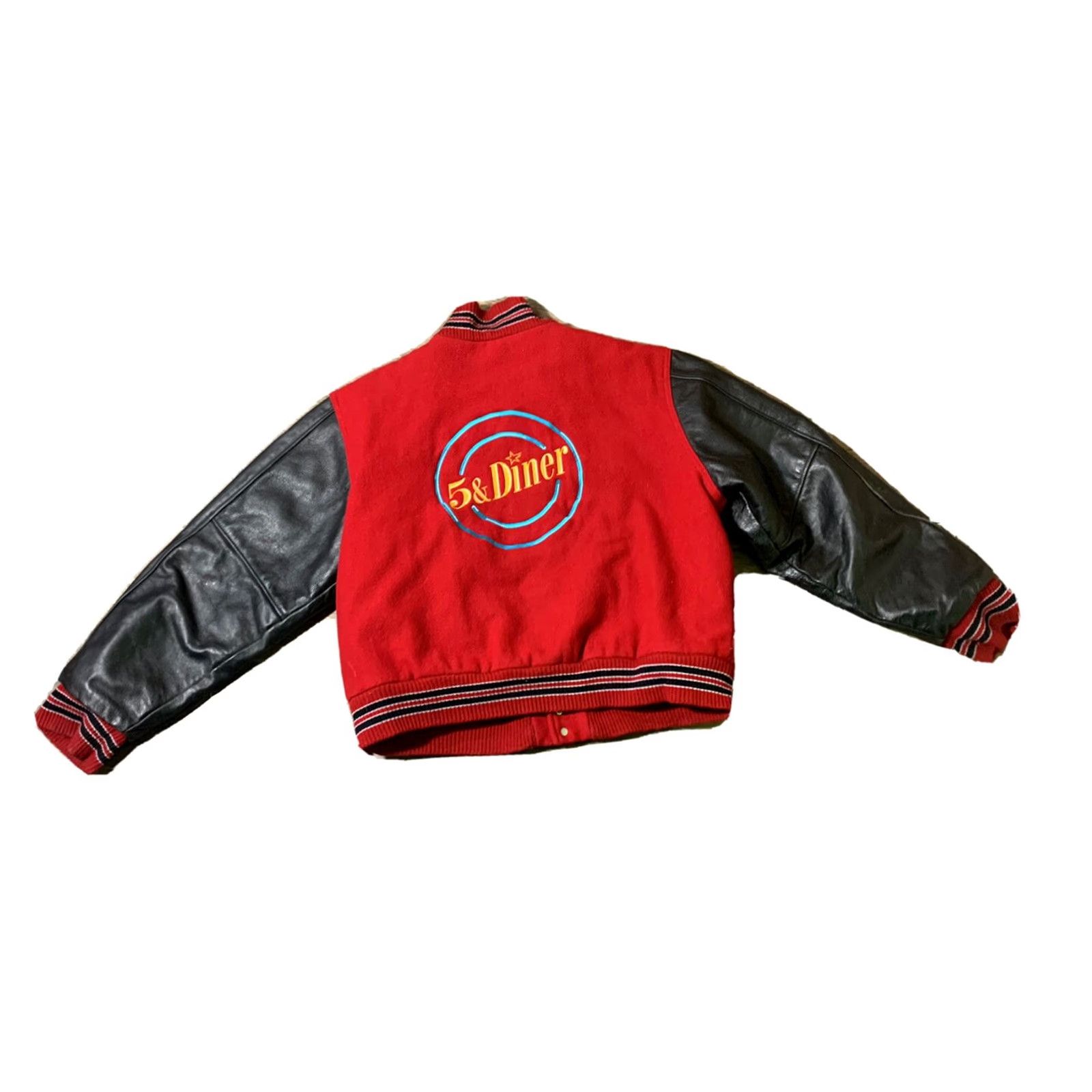 Vintage 5 & Diner Mens Wool Leather Lettermans Jacket Extra Large XL Size US XL / EU 56 / 4 - 2 Thumbnail
