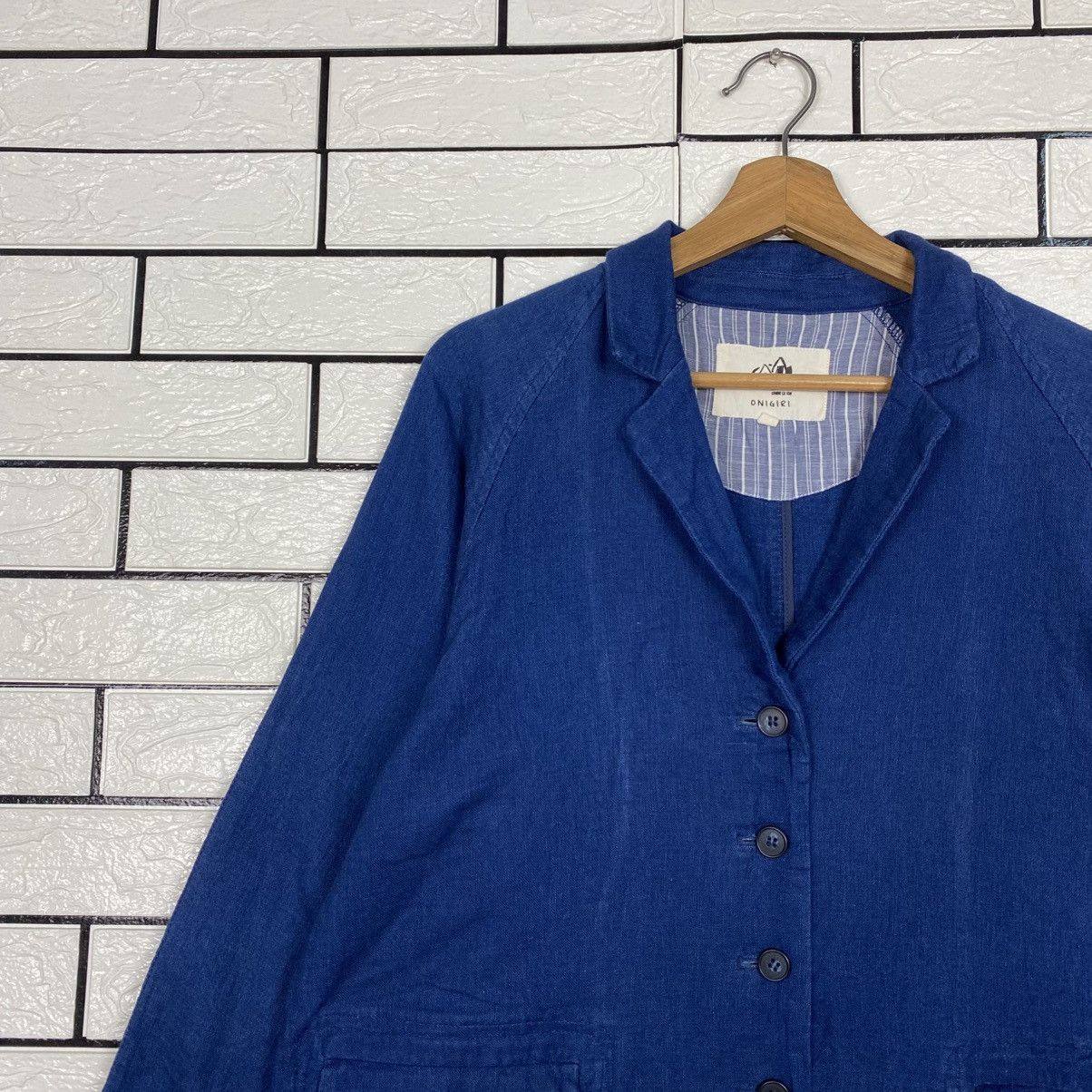 Kapital 📌Vintage Indigo Jacket Sissoko Design Blue Blue Onigiri Size US L / EU 52-54 / 3 - 8 Thumbnail