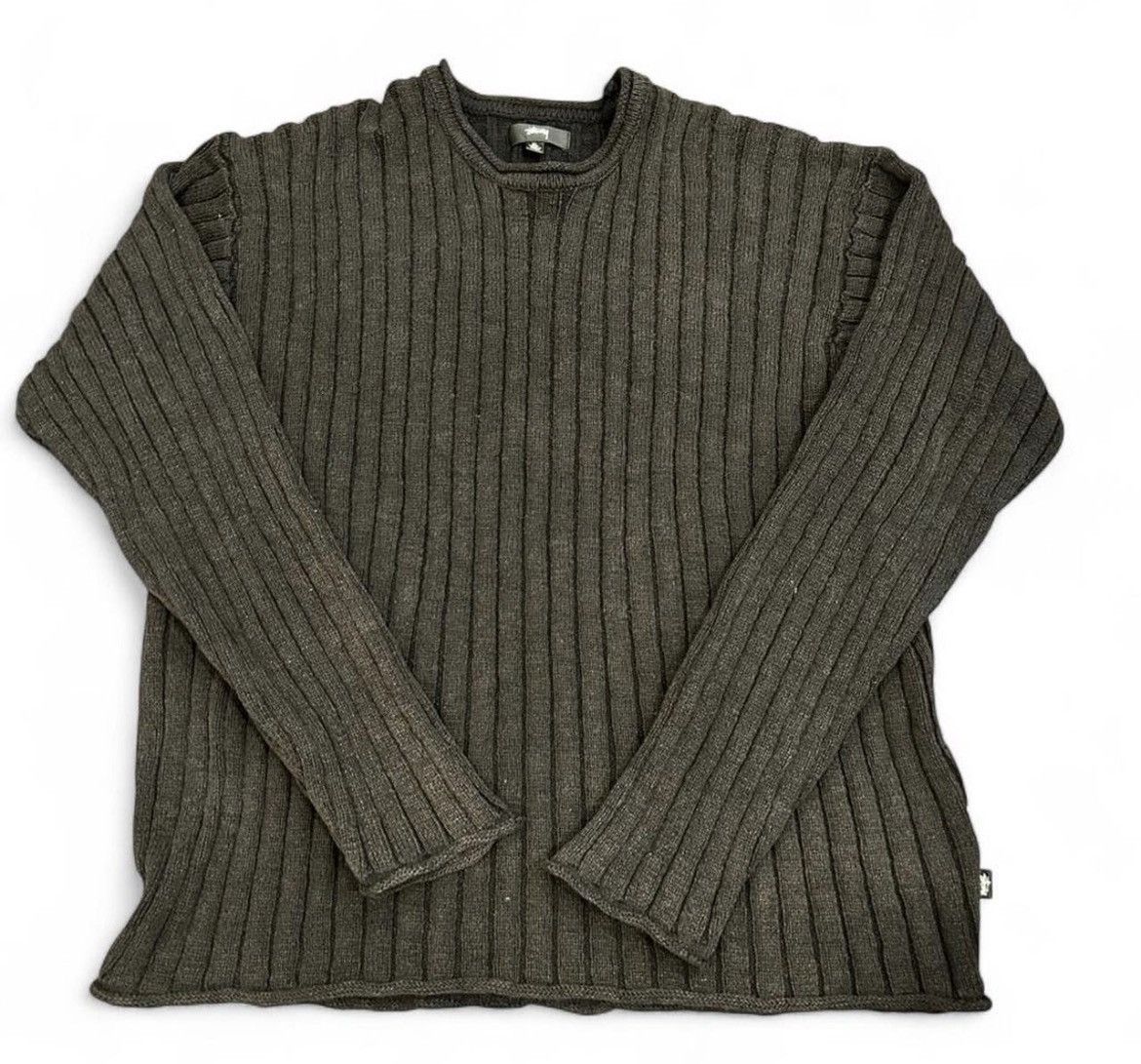 Stussy Stussy cotton slub ribbed crew sweater | Grailed