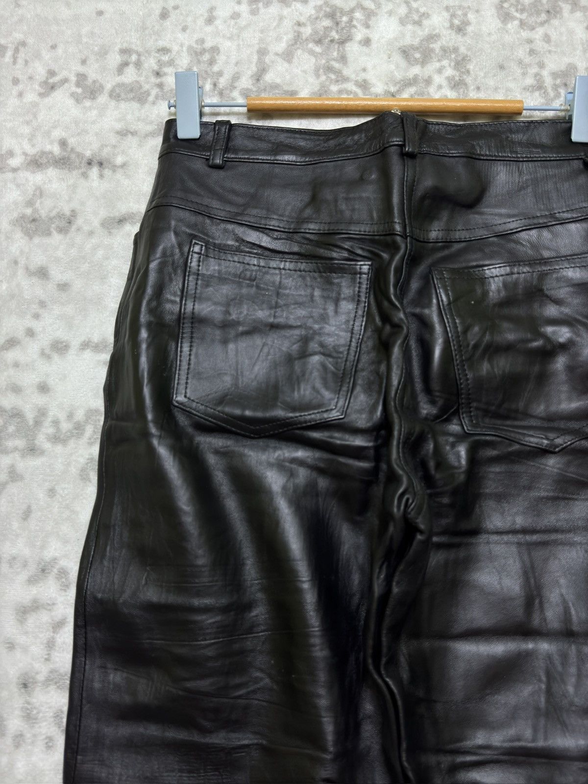 Japanese Brand Rigel Created by Miwa Sheepskin Leather Pants Y2K Archive Size US 26 / EU 42 - 8 Thumbnail