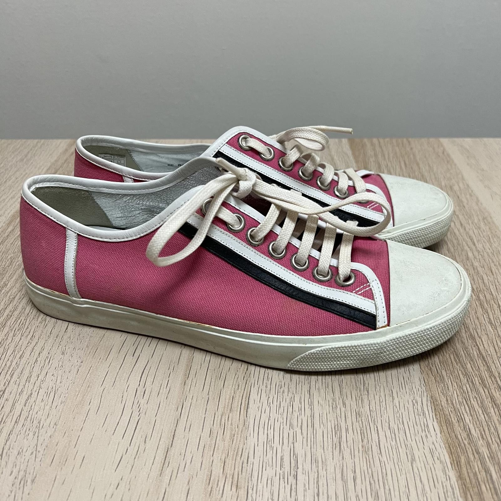 Dior Christian Dior Vintage Pink Canvas Low Top Sneakers Size US 8.5 / IT 38.5 - 1 Thumbnail