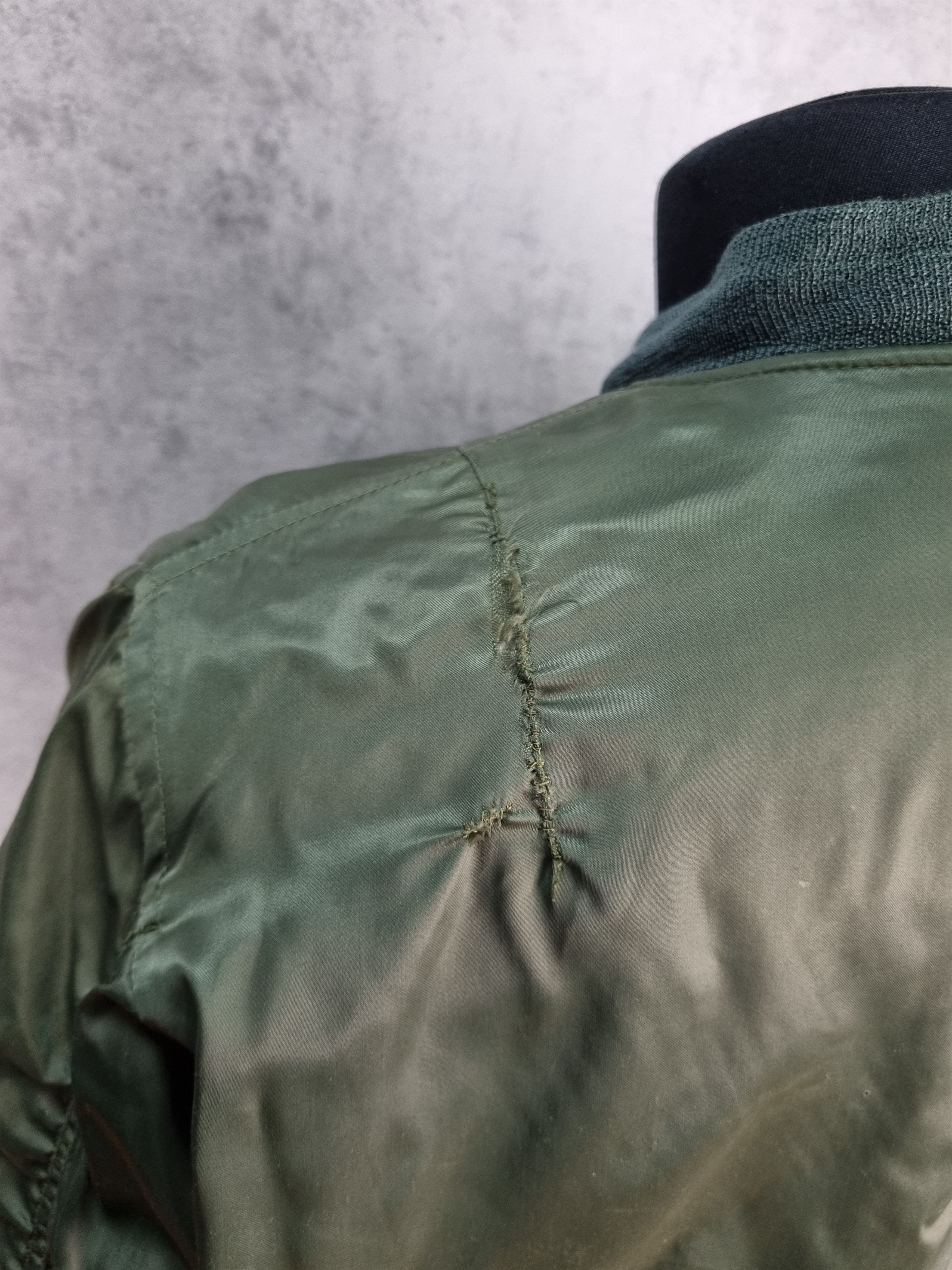 Vintage Destroyed Aviator Dirty Military Nylon Bomber Size US M / EU 48-50 / 2 - 20 Thumbnail