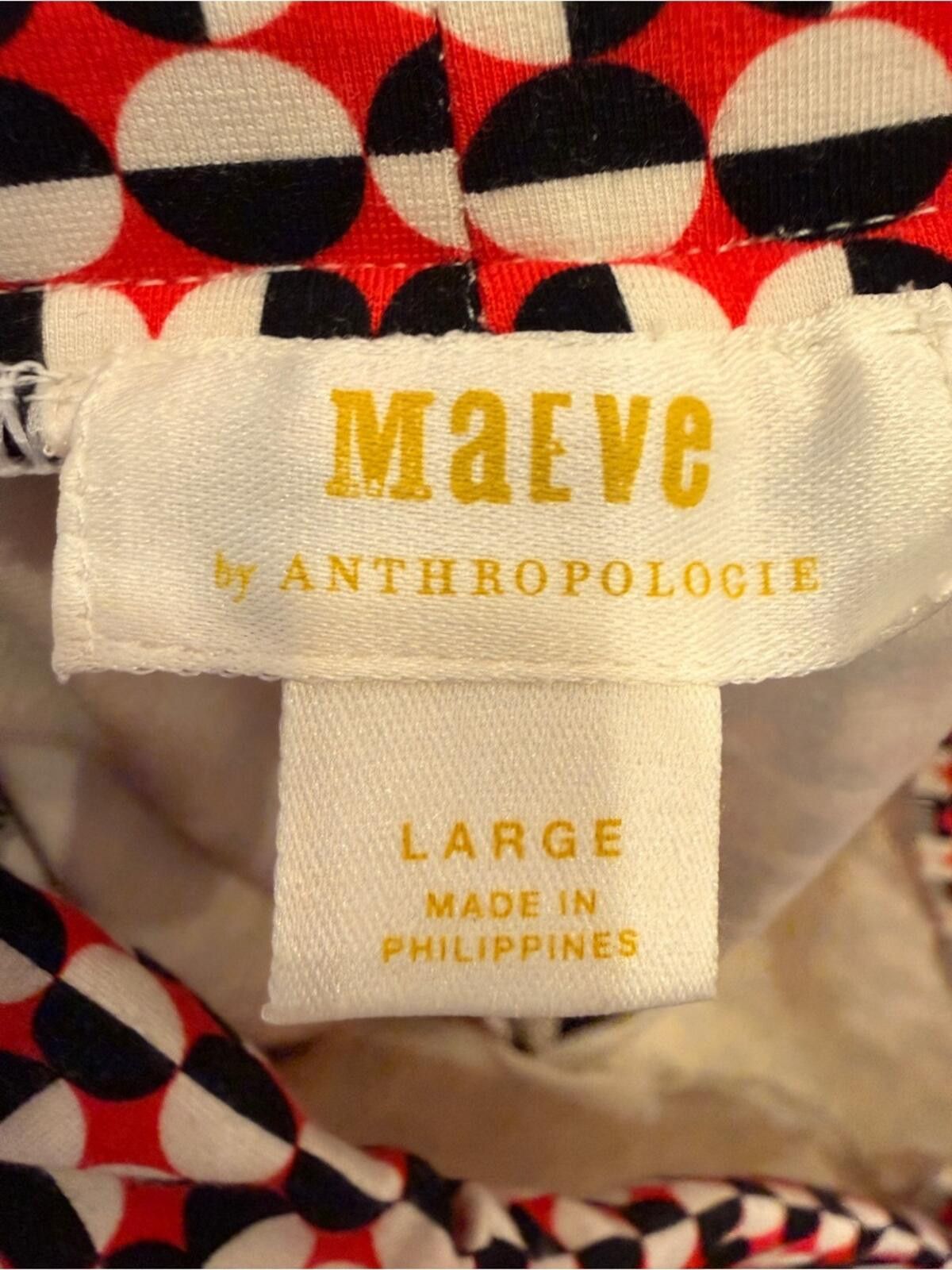 Other Maeve Anthropologie Women’s Geometric Wide Leg Pants sz L Size 36" / US 14 / IT 50 - 4 Thumbnail
