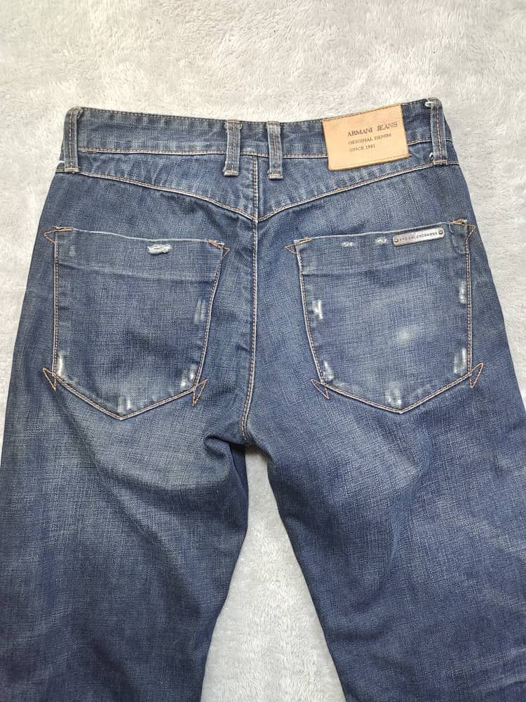 Armani × Armani Exchange × If Six Was Nine Armani Exchange Straight Cut Blue Denim Jeans Size US 29 - 4 Thumbnail