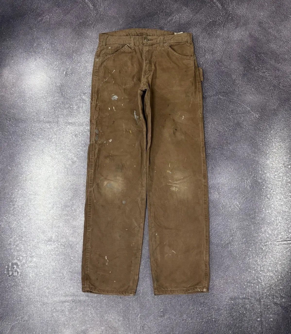 Dickies × Vintage Vintage Dickies Work Brown Y2K Hype Skate Baggy Pants Size US 32 / EU 48 - 2 Thumbnail