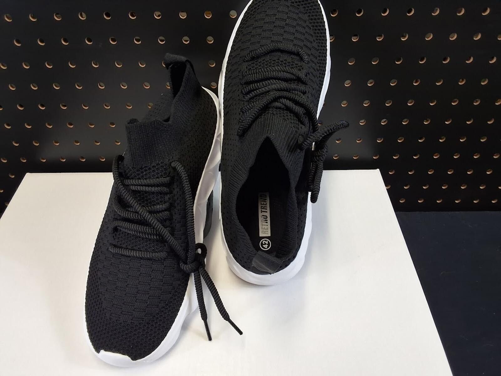 Genetic Manipulation Shinichiro Kuriya Black Knit Sneakers with Chunky White Sole - EU Size 42 Size ONE SIZE - 3 Thumbnail