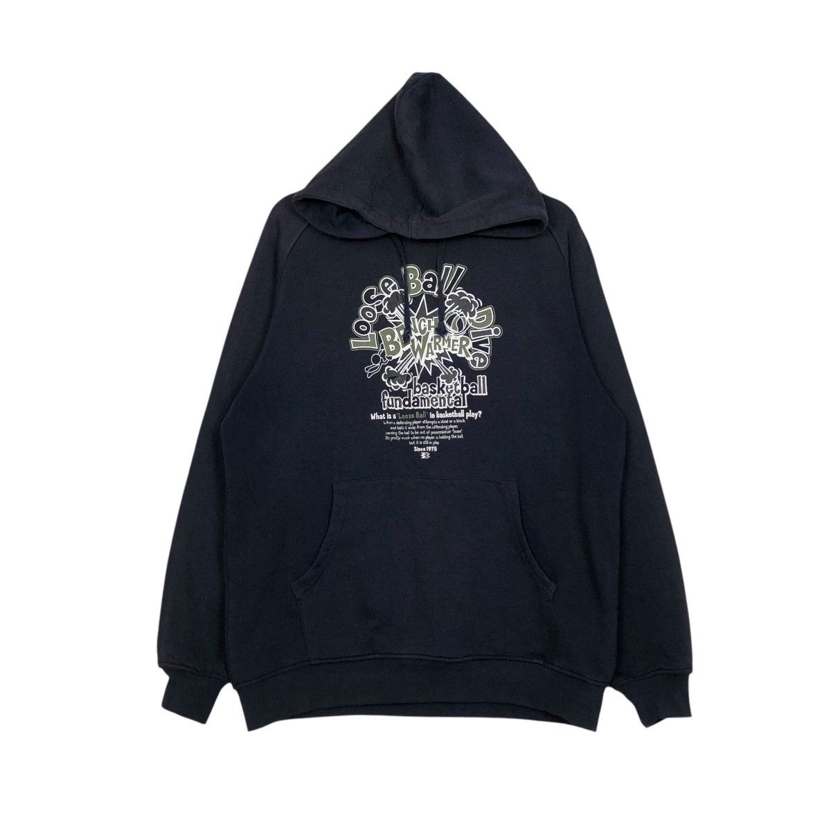 Japanese Brand 📌Vintage Hoodie Pull Over Bench Warmer Basket Ball Big Logo Size US M / EU 48-50 / 2 - 2 Thumbnail